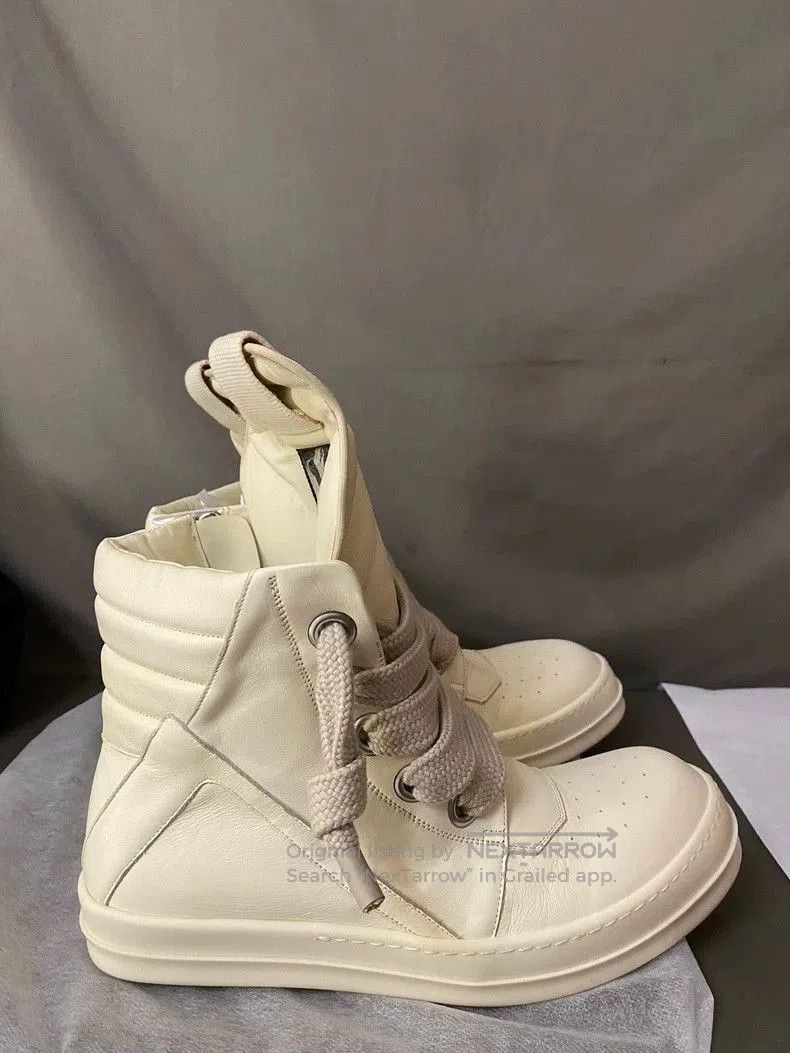 Rick Owens Rick Owens White High. Size US 11.5 / EU 44-45 - 3 Thumbnail