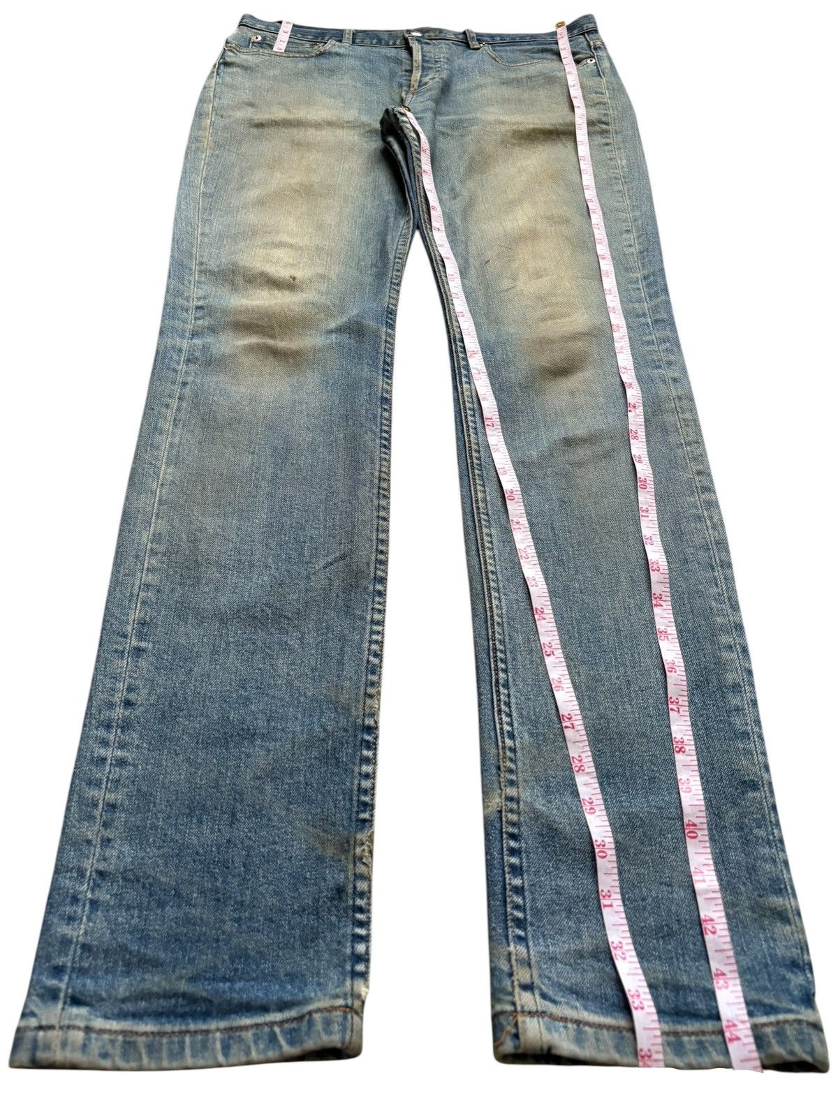 A.P.C. Vintage A.P.C Rusty Mud Wash Distressed Slim Skinny Jeans Size US 34 / EU 50 - 13 Thumbnail
