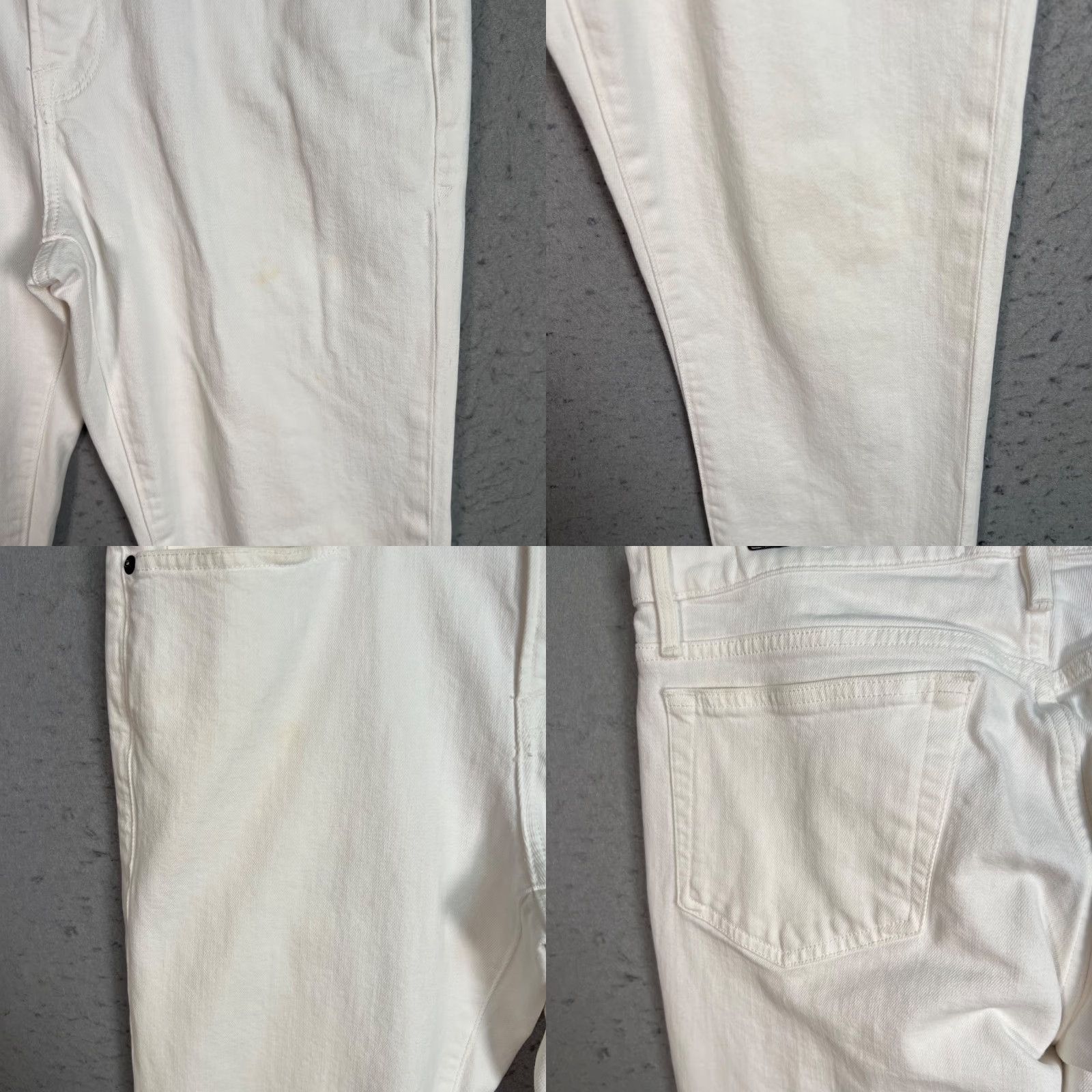 Frame FRAME Jeans Men's Size 30 Skinny White Cotton Denim 5-Pocket Rise Mid Inseam 29 Adult Mens Skinny Jeans and Pants Size US 30 / EU 46 - 9 Thumbnail