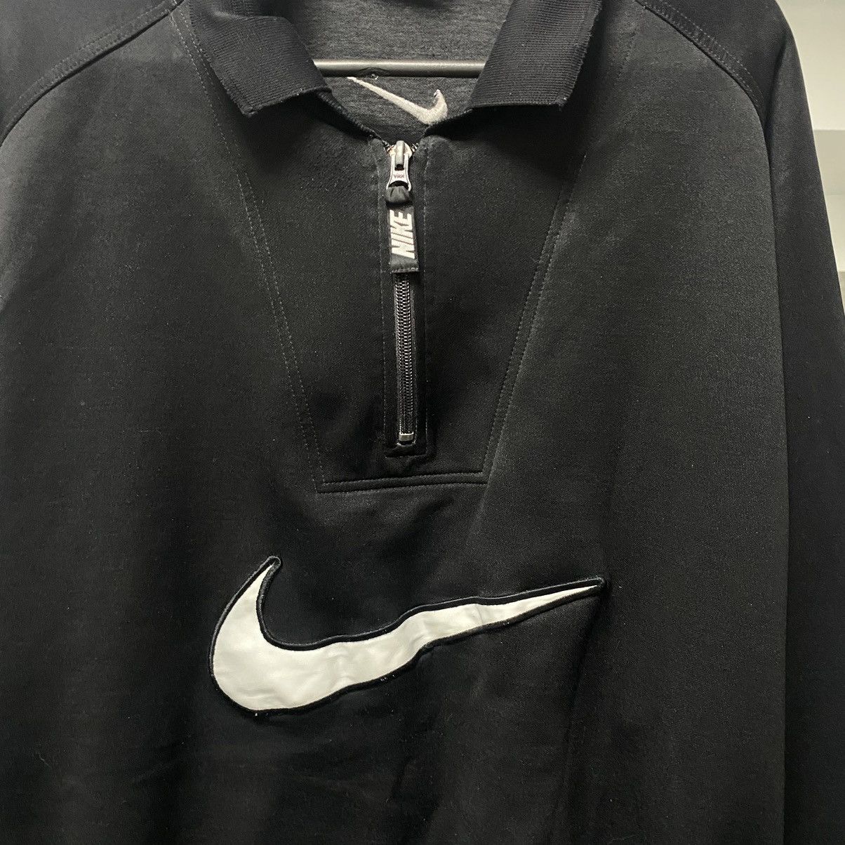 Nike Vintage 90s Nike 1/3 Zip Sweatshirt big Logo Size US L / EU 52-54 / 3 - 2 Thumbnail