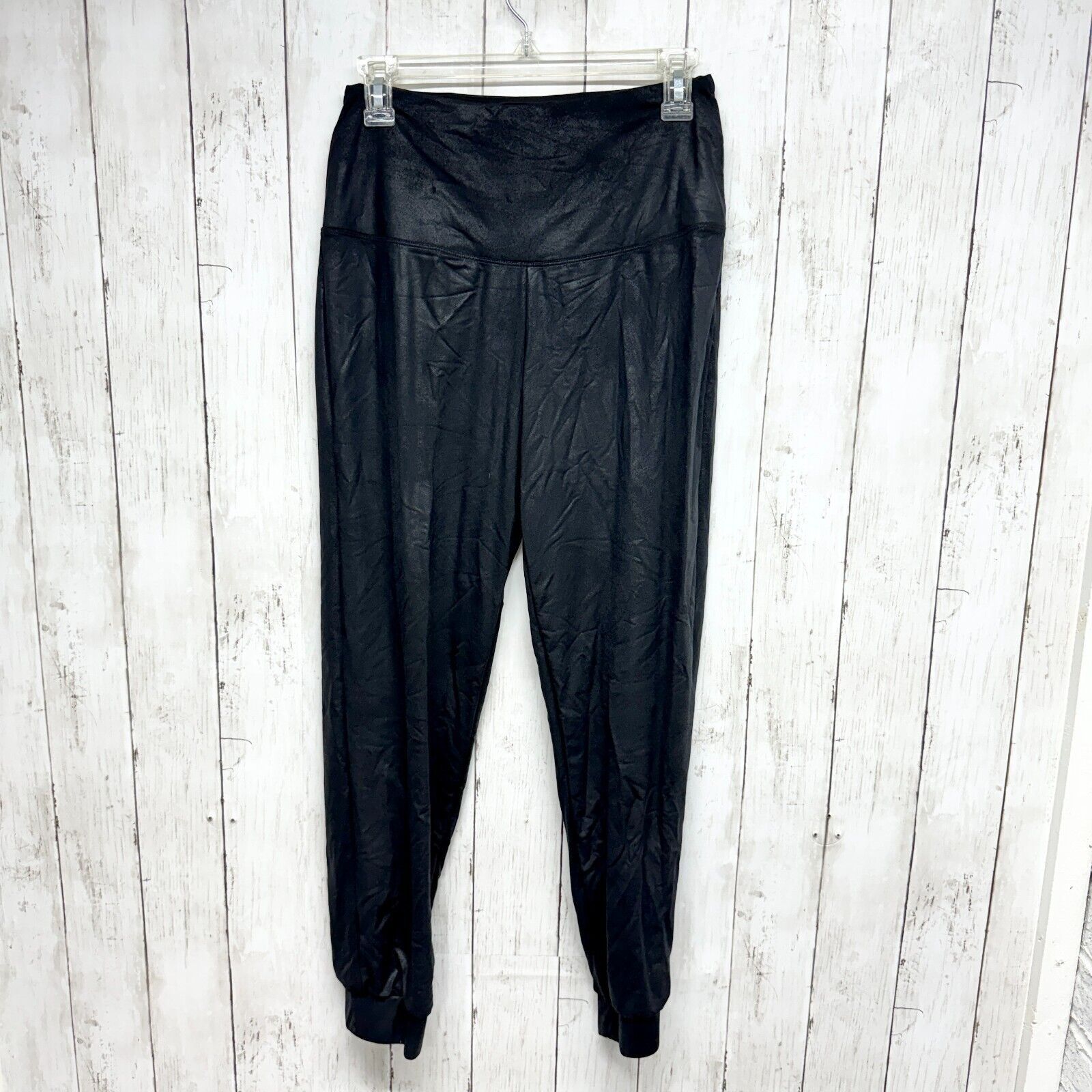 Nicole Miller NICOLE MILLER NEW YORK Leggings Women Sz M Black Shimmery Size 30" / US 8 / IT 44 - 1 Thumbnail