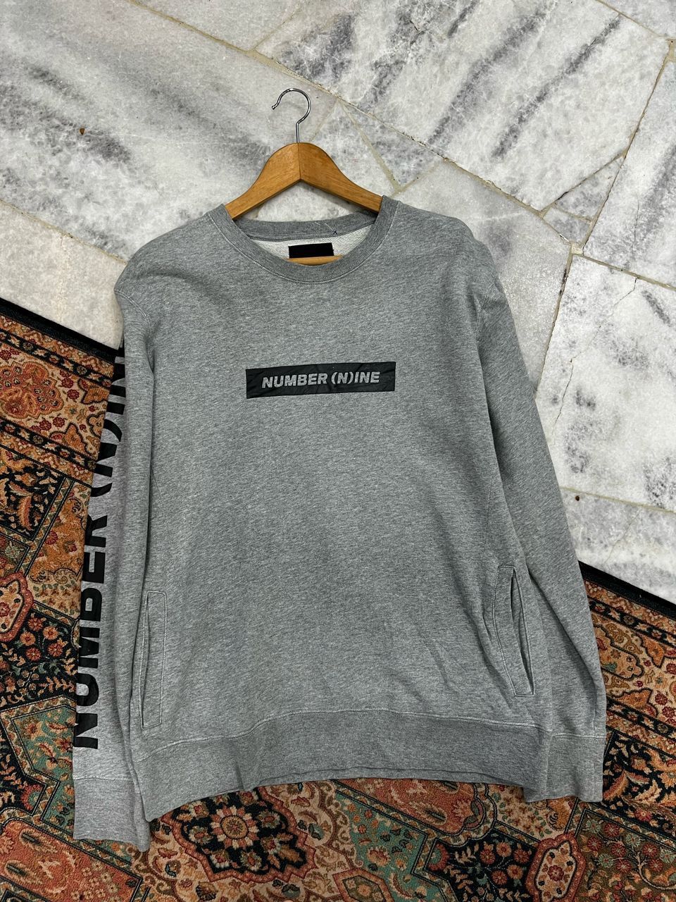 Number (N)ine × Yohji Yamamoto Number (nine) Sweatshirt Gray Colour Size US M / EU 48-50 / 2 - 1 Thumbnail