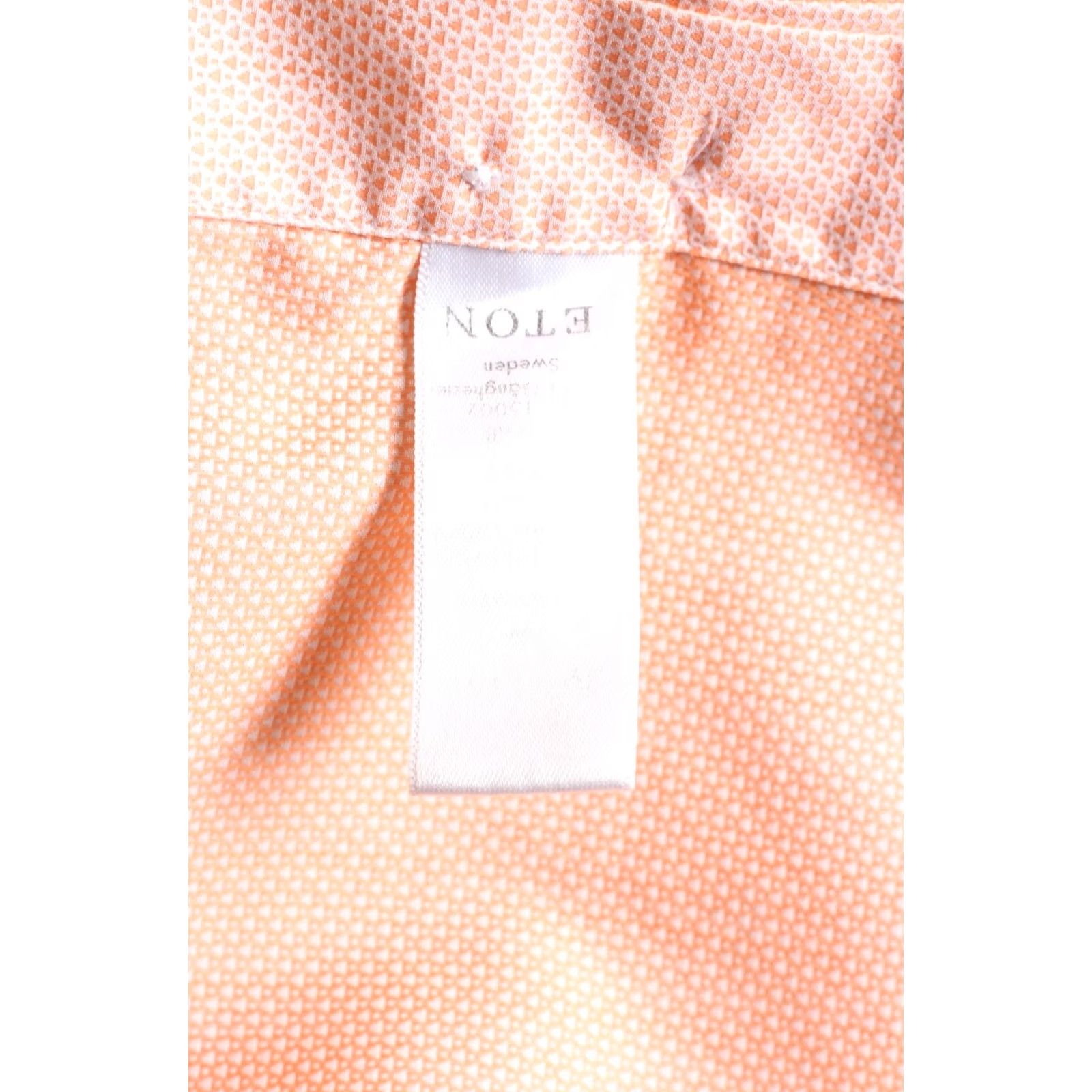 Eton ETON Shirt Men Size 39 15 ½ Slim Fit Cutaway Long Sleeve Orange Casual Formal Cotton Designer Size US L / EU 52-54 / 3 - 5 Thumbnail