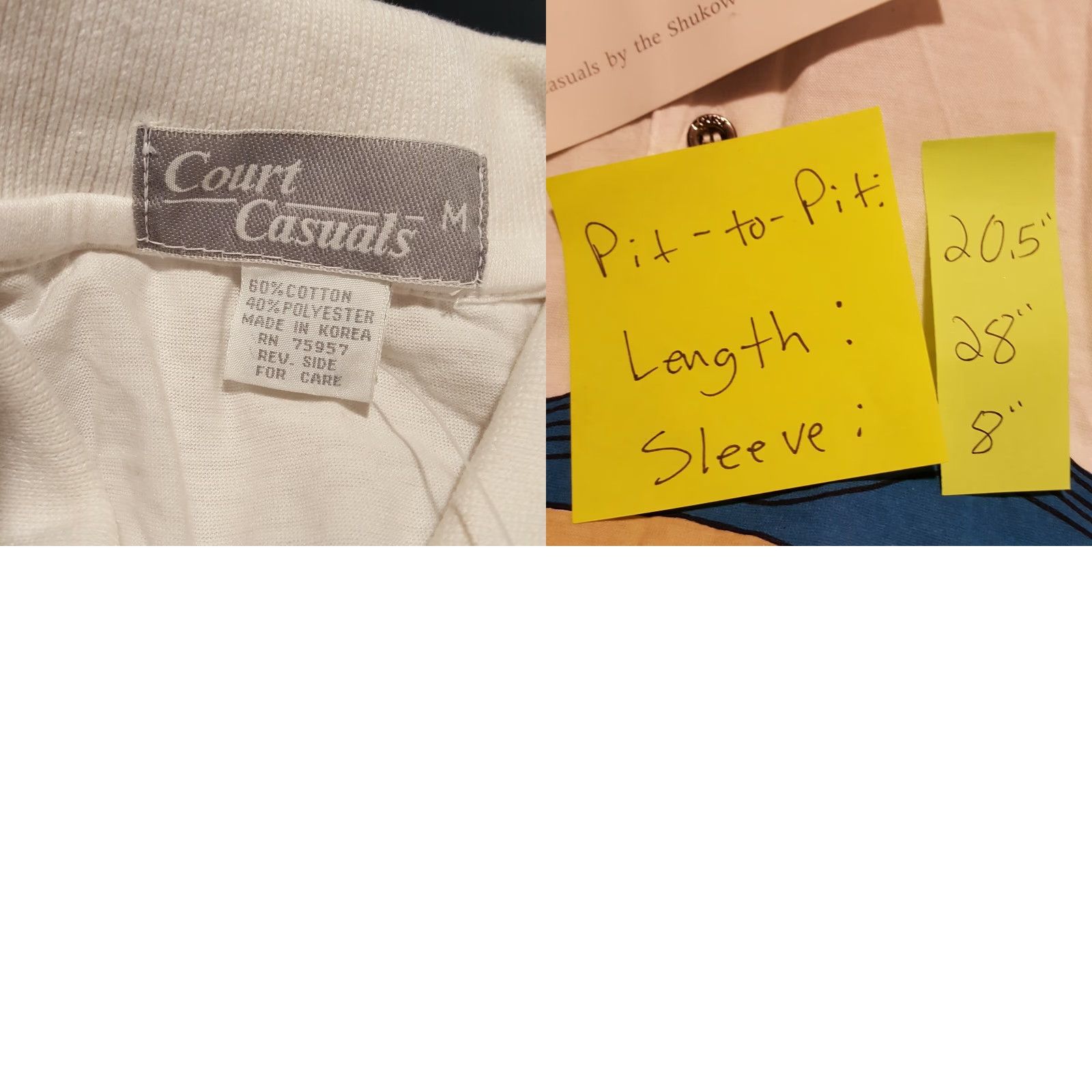 Vintage VINTAGE Court Casuals Polo Shirt White Striped 90s Golf Tennis Short Sleeve Size M Mens Size US M / EU 48-50 / 2 - 8 Thumbnail