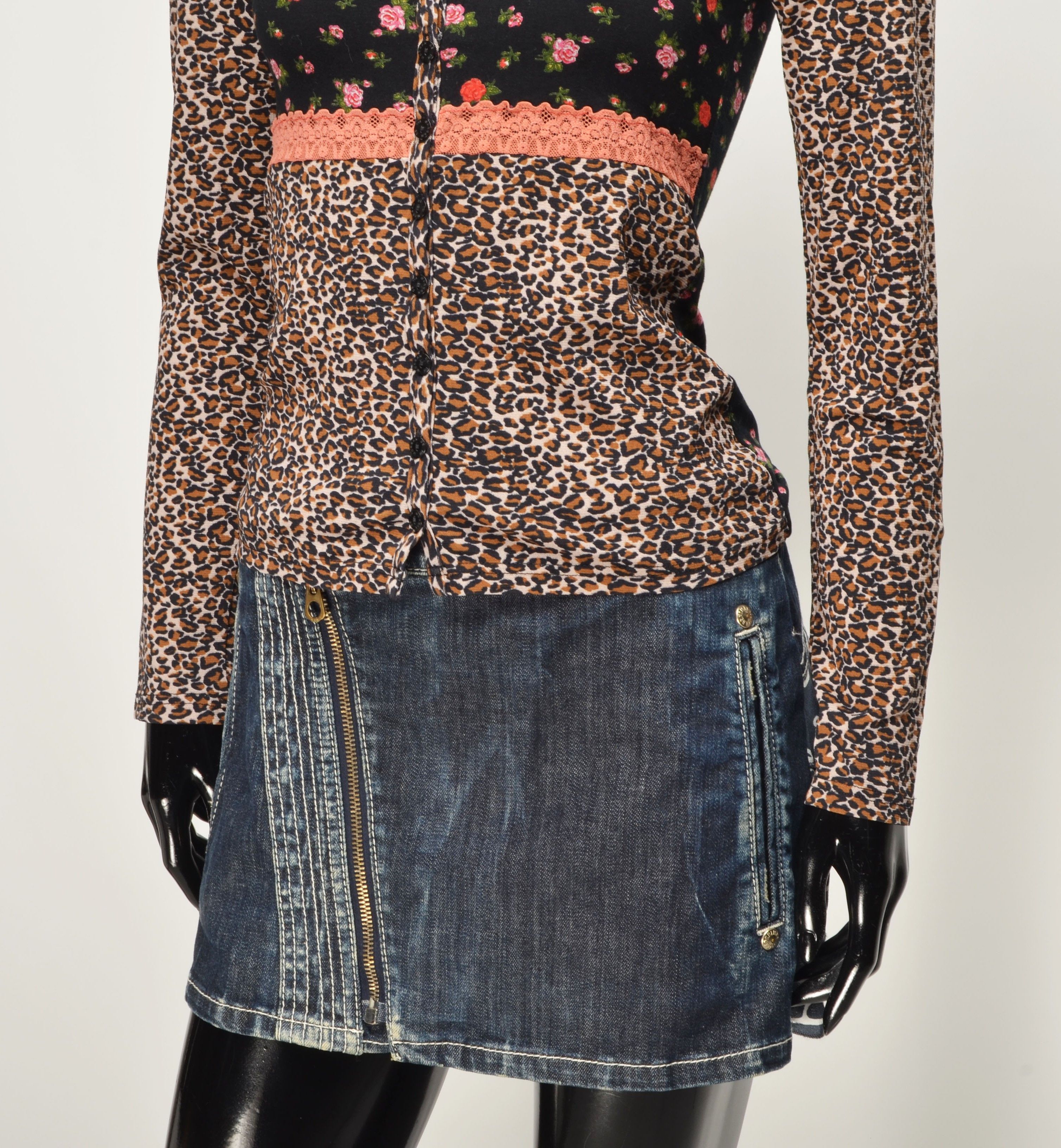 Morgan De Toi Vintage Morgan de Toi Rare Y2K Mesh Sleeves Floral Top Size S / US 4 / IT 40 - 8 Thumbnail