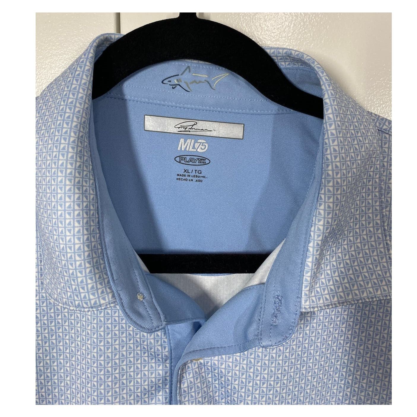 Greg Norman Greg Norman Golf Short Sleeve Shirt Light Blue UPF 50+ XL Size US XL / EU 56 / 4 - 3 Thumbnail