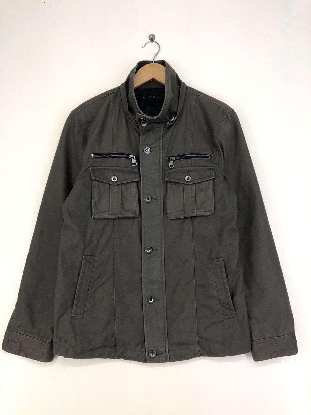 image of In The Attic Multipocket Seditionaries Green Jacket, Men's (Size Medium)