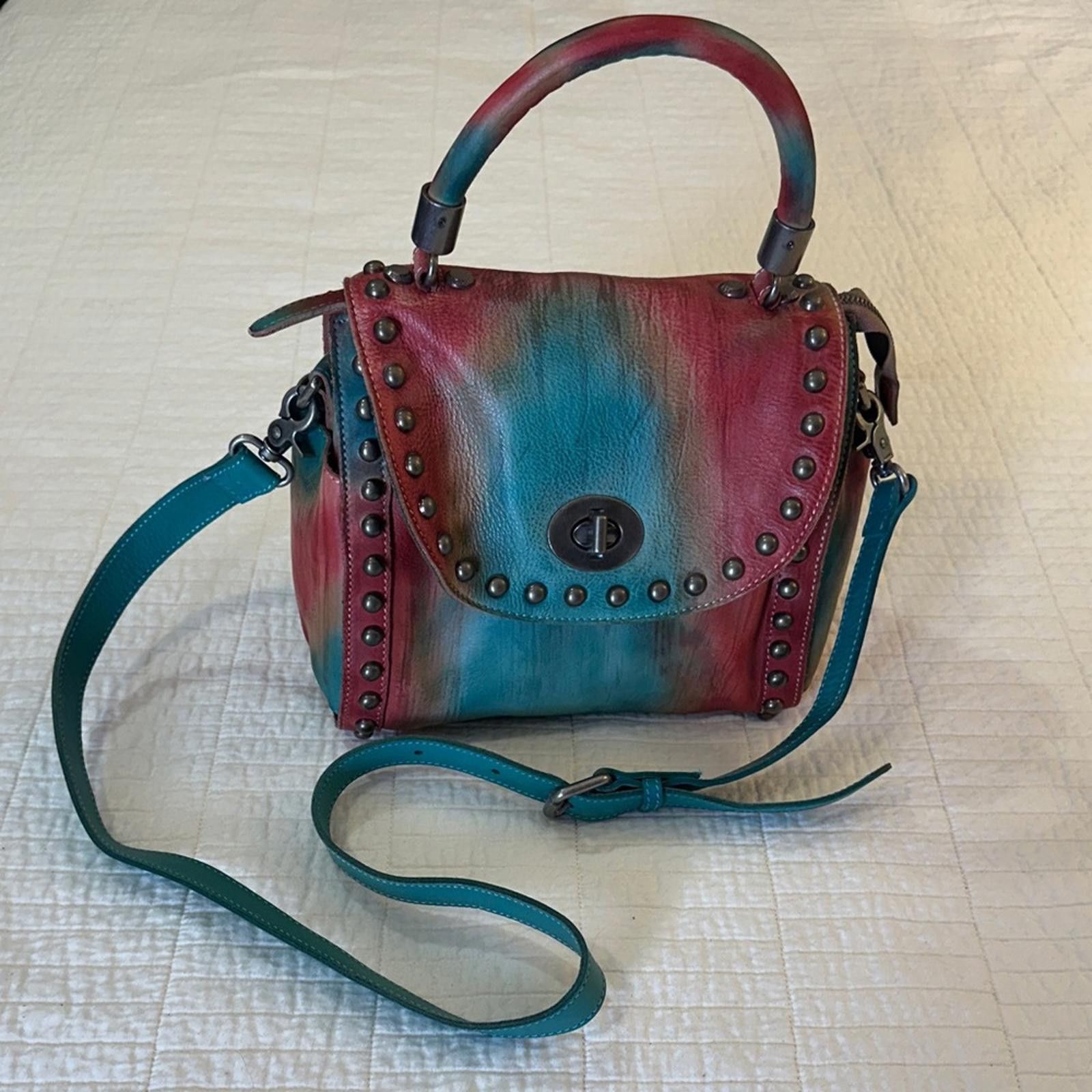Other Studded Satchel Crossbody Purse Colorful Midsize NWT Size ONE SIZE - 7 Thumbnail