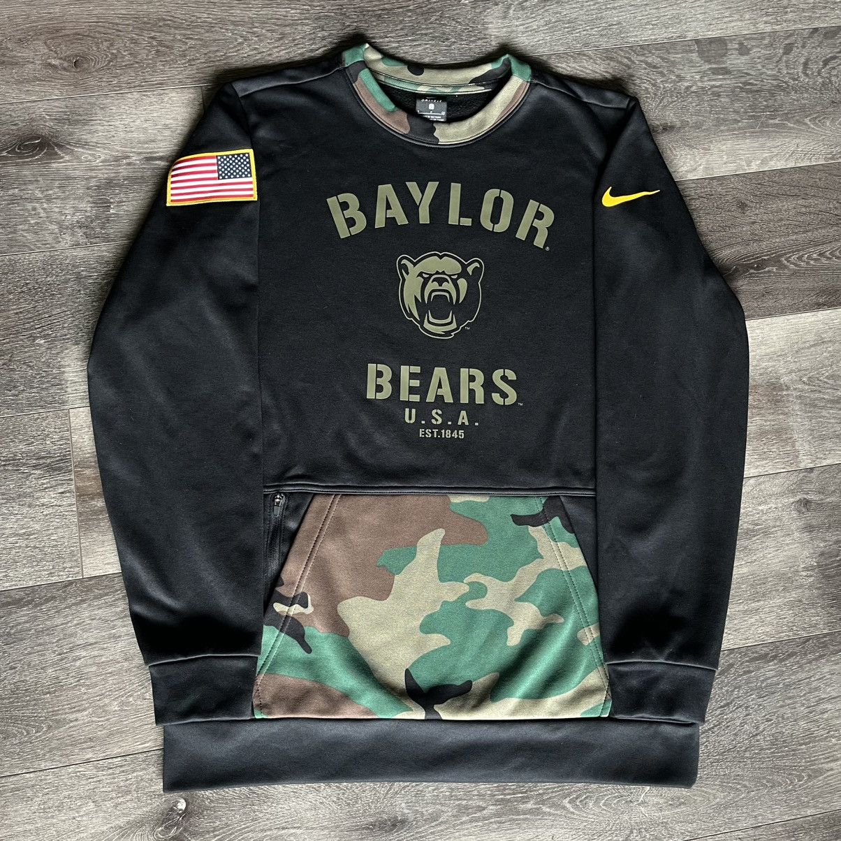 Nike Nike Baylor Bears University Salute To Service Camo Crewneck Size US S / EU 44-46 / 1 - 1 Thumbnail
