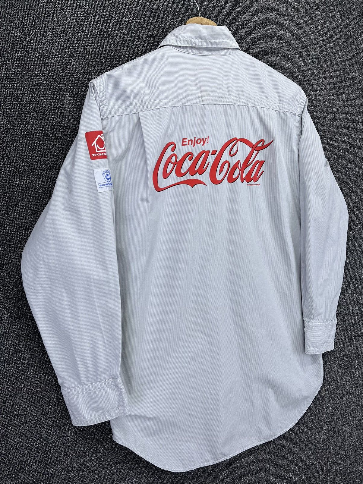 Coca Cola × Flannel Coca Cola Hickory Striped Workwear Shirts Button Up Flannel Size US S / EU 44-46 / 1 - 2 Thumbnail