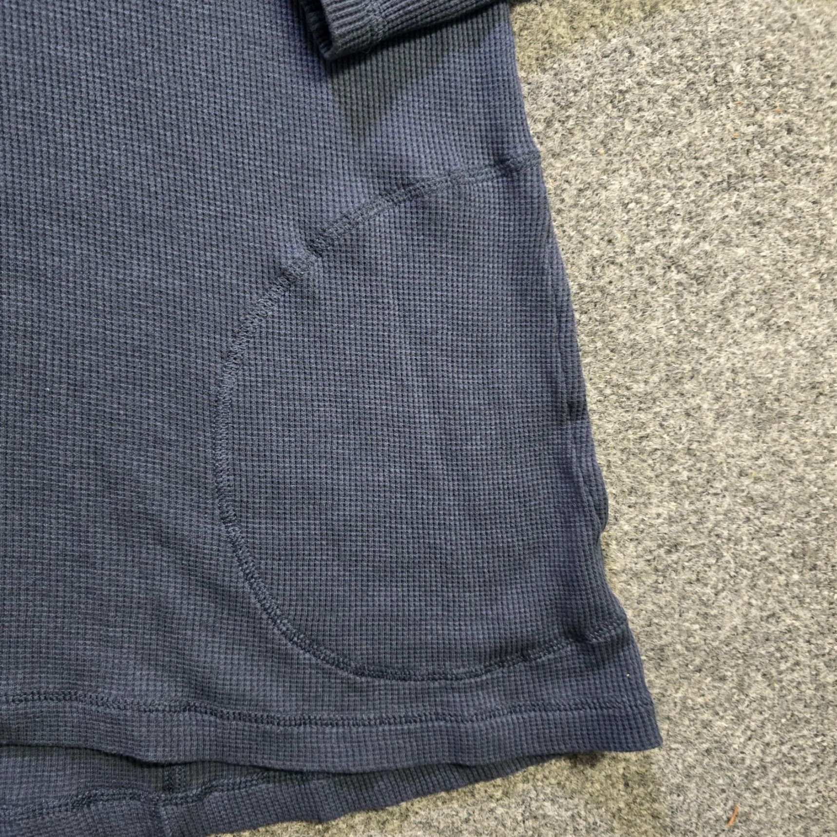 J. Jill J. Jill Top Womens XL Blue Thermal Textured Long Sleeve Pockets Stretch Blouse Size XL / US 12-14 / IT 48-50 - 5 Thumbnail