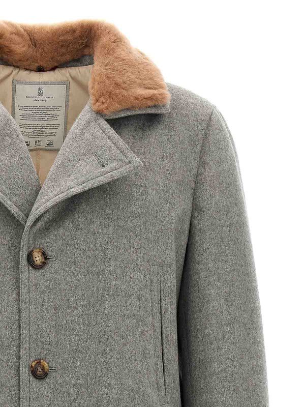 Brunello Cucinelli o1w1db10226 Cashmere Jacket in Grey Size US L / EU 52-54 / 3 - 3 Thumbnail