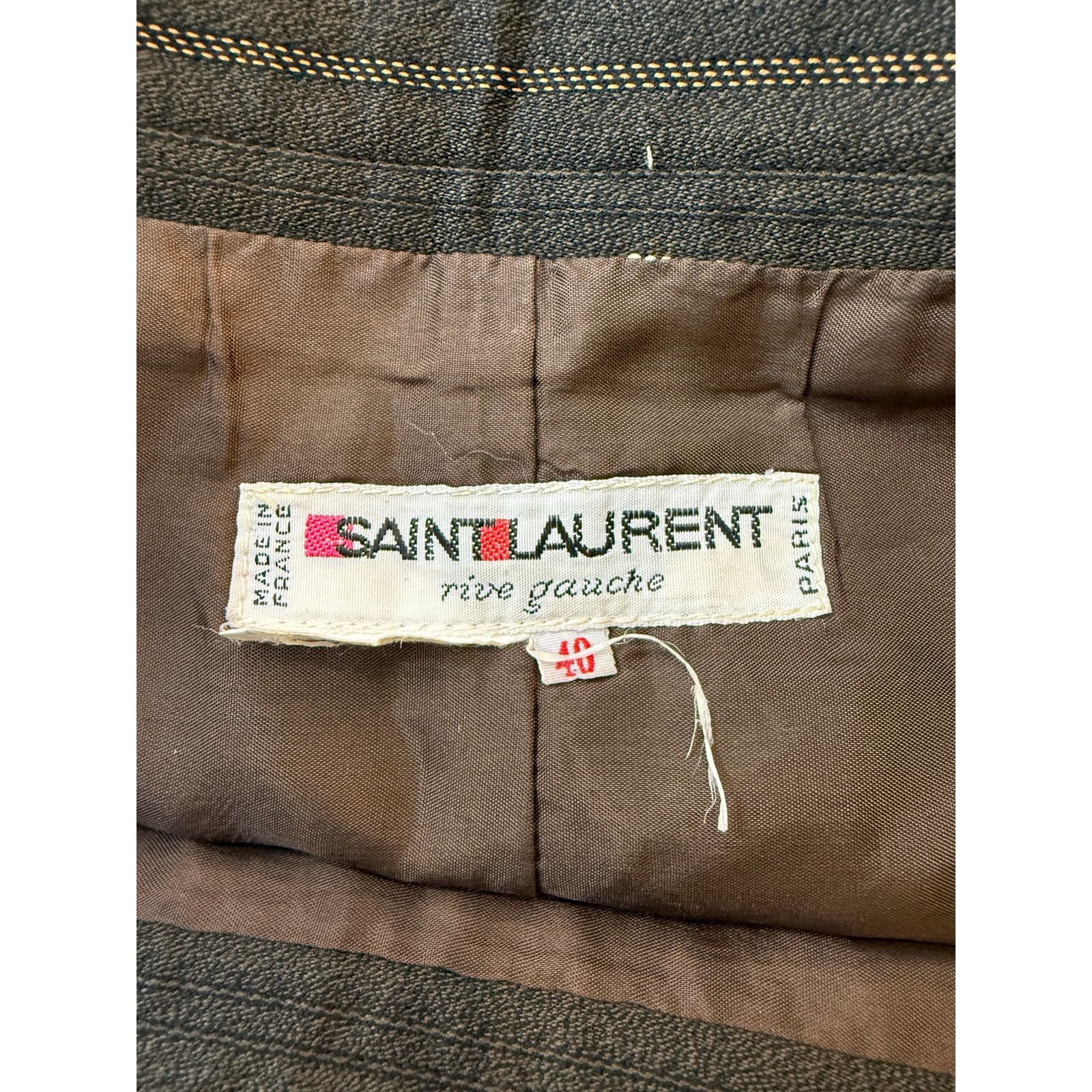Saint Laurent Paris Vintage Saint Laurent Rive Gauche Pinstripe Skirt Size 28" / US 6 / IT 42 - 3 Thumbnail