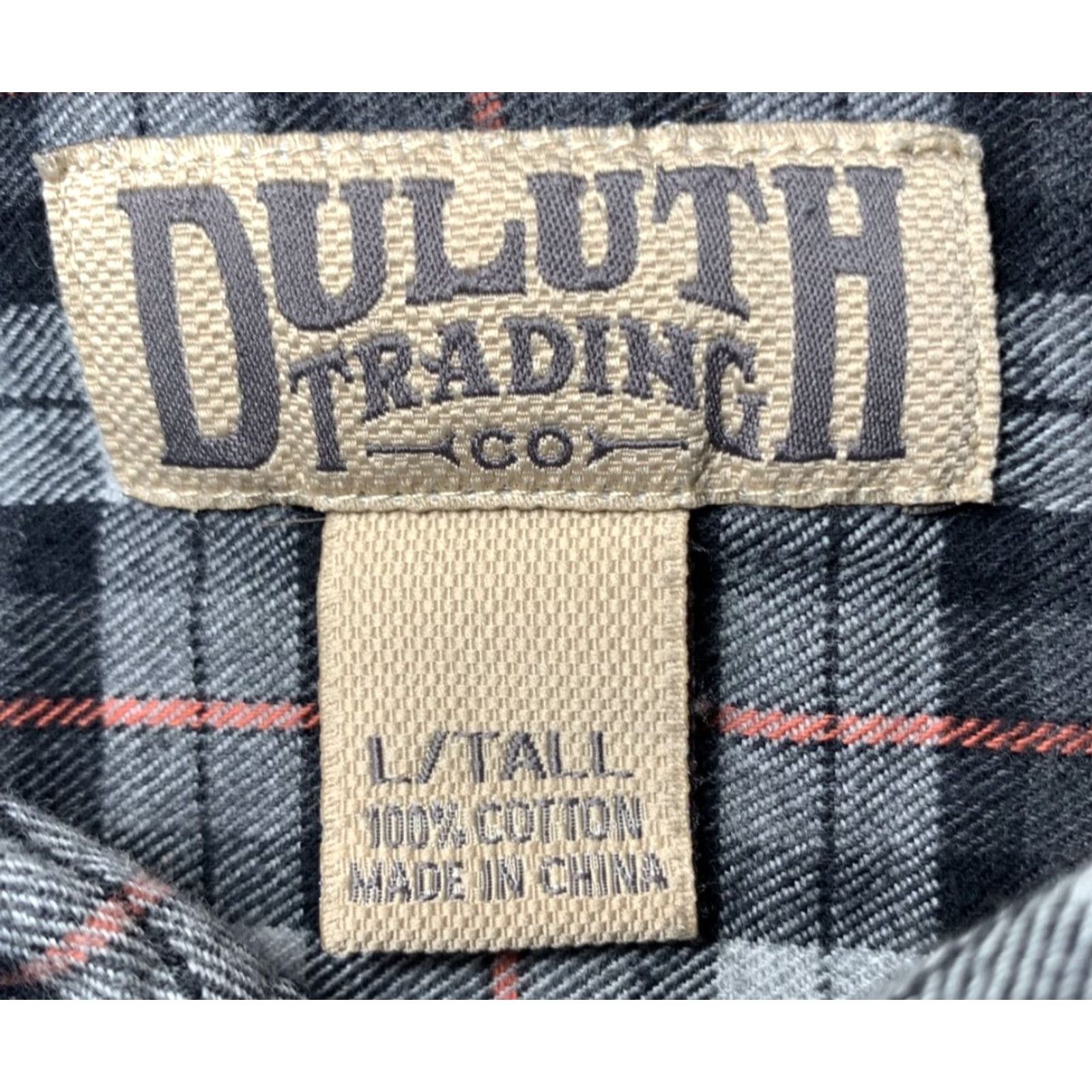 CO Duluth Flannel Shirt Mens L Button Up Black Gray Plaid Long Sleeve Regular Fit Casual Vintage: No Size US L / EU 52-54 / 3 - 3 Thumbnail