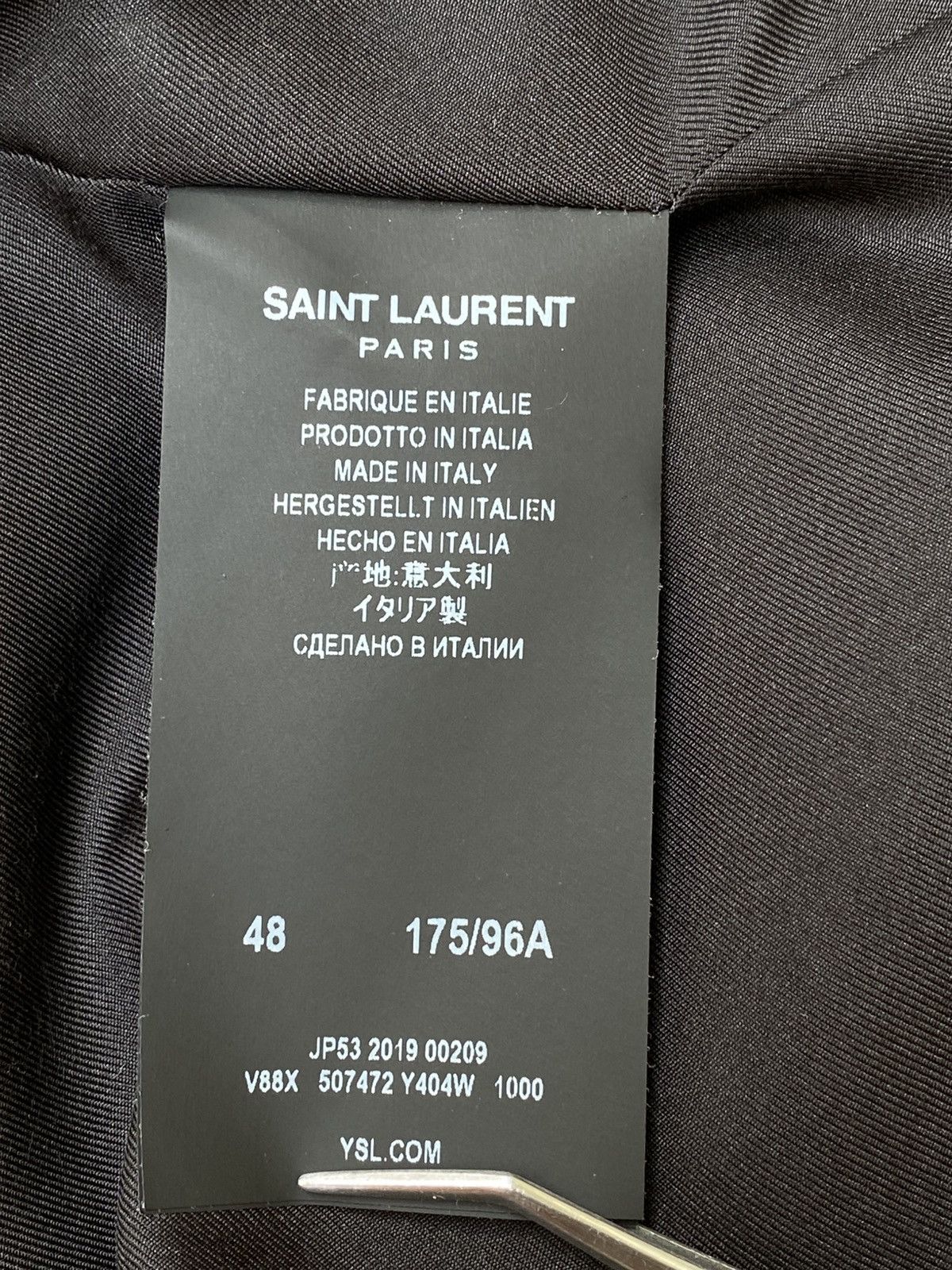 Saint Laurent Paris F/W 2019 Saint Laurent - Two-Button Gabardine Blazer Size XL / US 12-14 / IT 48-50 - 11 Thumbnail