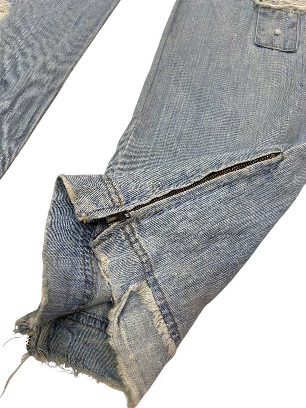 Japanese Brand × Vintage 💥Vintage Japanese Denim Exhibitionist Distressed Punk Jeans Size US 32 / EU 48 - 8 Thumbnail