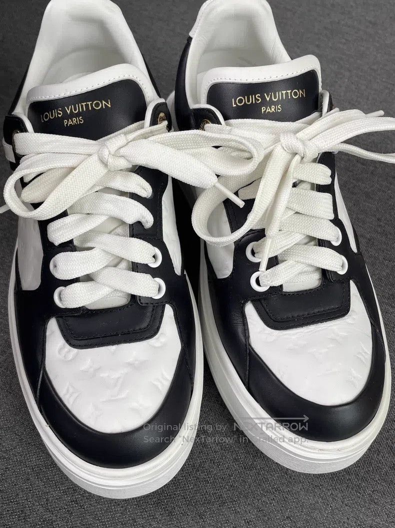 Louis Vuitton Louis Vuitton Black and white embossed casual board shoes Size US 5 / IT 35 - 4 Thumbnail