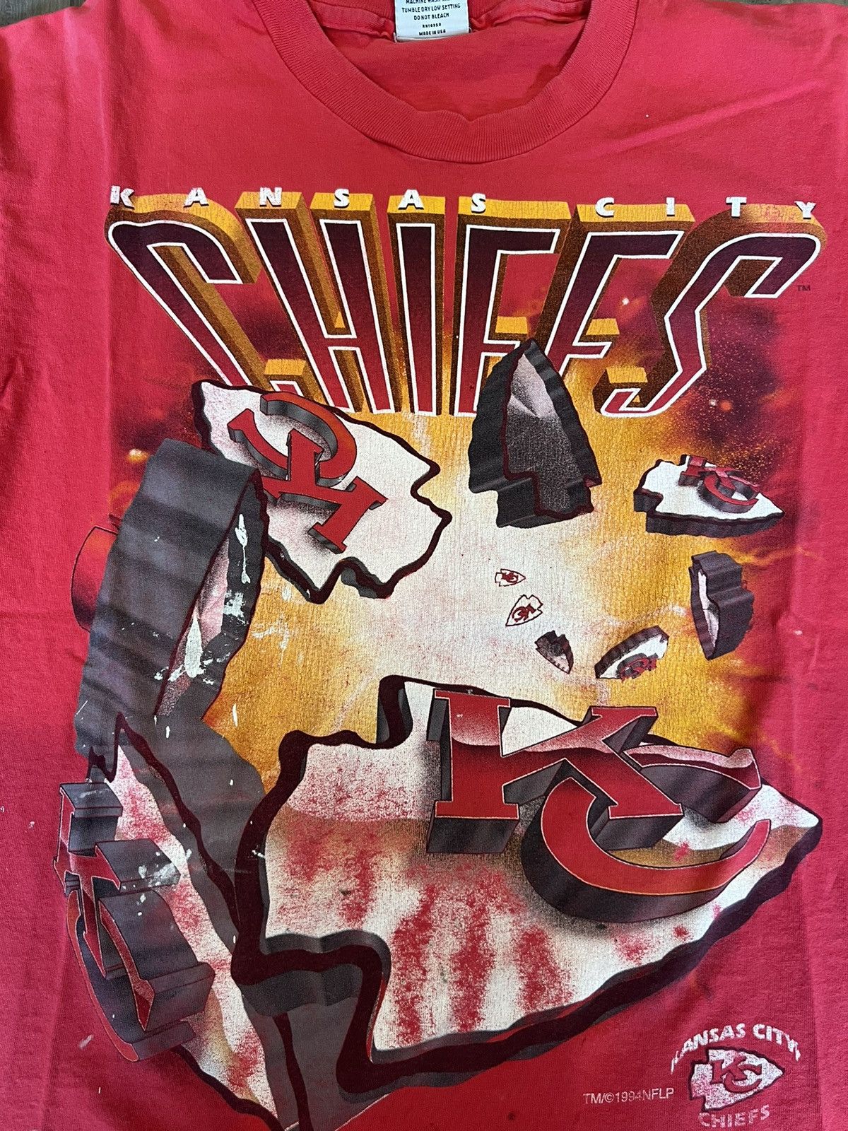 NFL × Vintage 1994 Kansas City Chiefs Explosion Tee Size US L / EU 52-54 / 3 - 2 Thumbnail