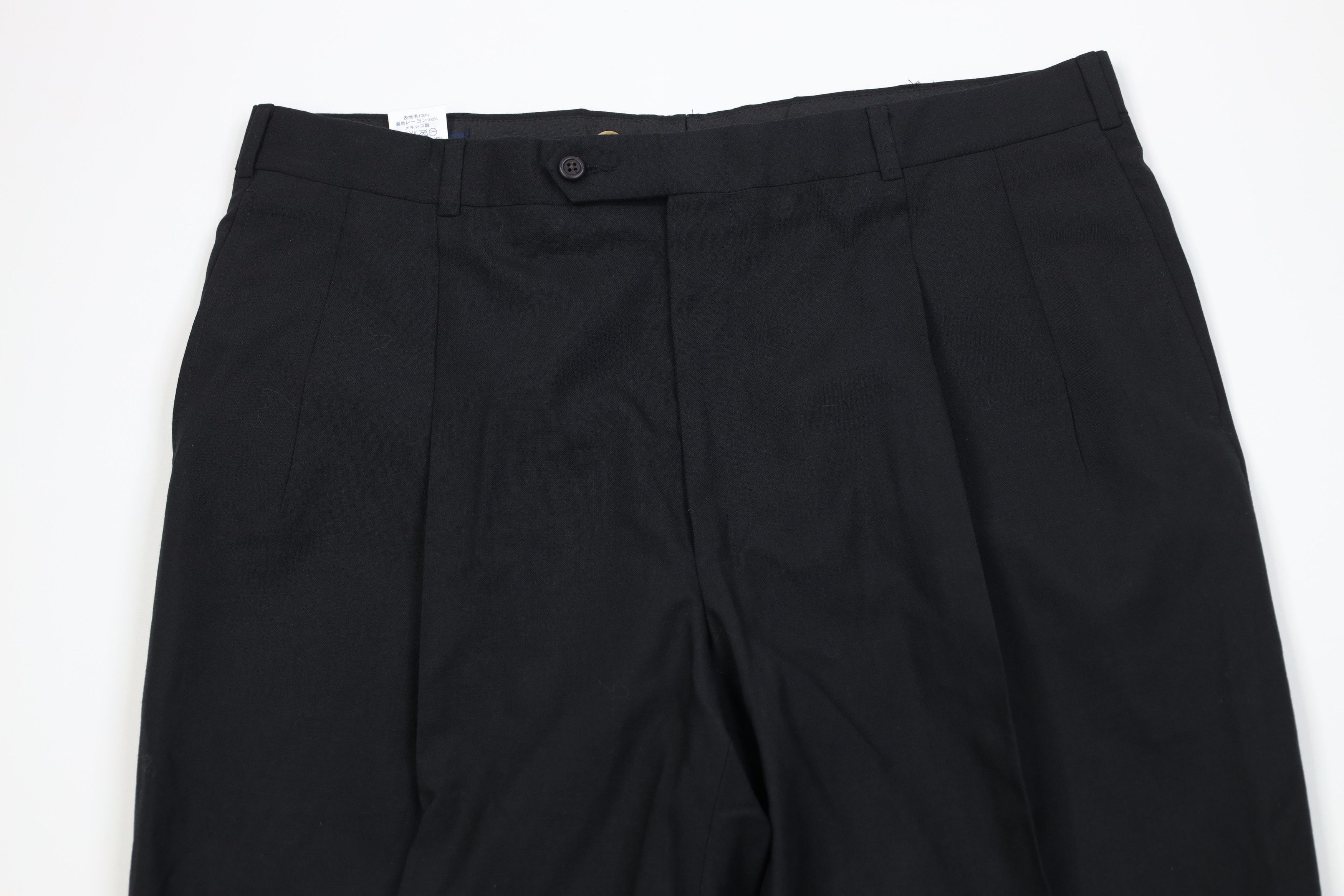 Lands' End Vintage 90s Lands End Wide Leg Chino Pants Trousers Black Size US 38 / EU 54 - 2 Thumbnail