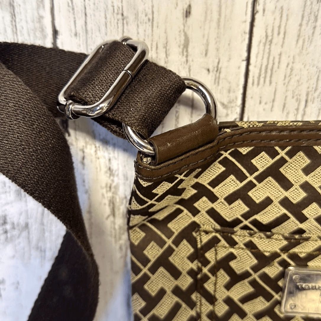 Tommy Hilfiger TOMMY HILFIGER CANVAS Crossbody Handbag purse Women Small Brown X-Body-Crossbody Sociedade Size ONE SIZE - 3 Thumbnail