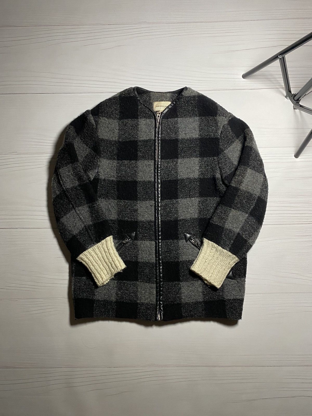 Isabel Marant Etoile Isabel Marant Etoile Plaid wool black/grey jacket Size US M / EU 48-50 / 2 - 1 Thumbnail
