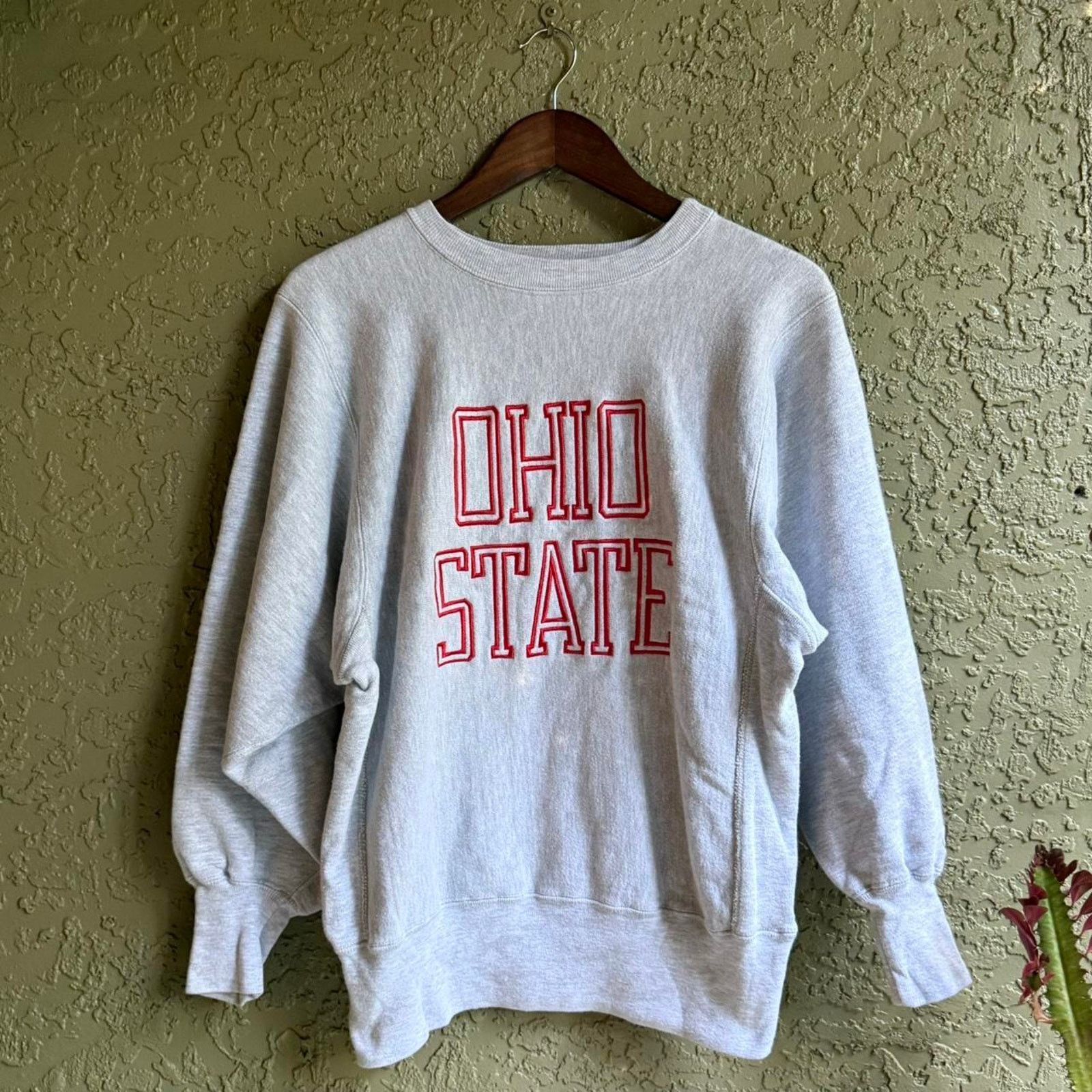 Champion Vintage 90s Ohio State Reverse Weave Men's M Grey Sweatshirt Size US M / EU 48-50 / 2 - 1 Thumbnail