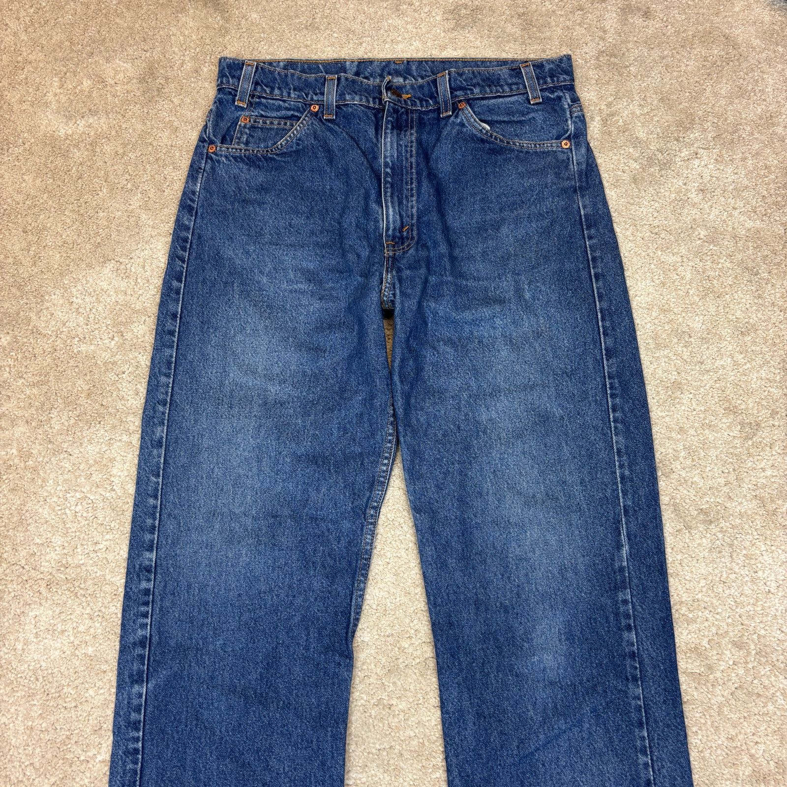 Levi's Vintage 90s Levi's 505 Orange Tab Straight Leg Jeans 36x34 Size US 36 / EU 52 - 3 Thumbnail