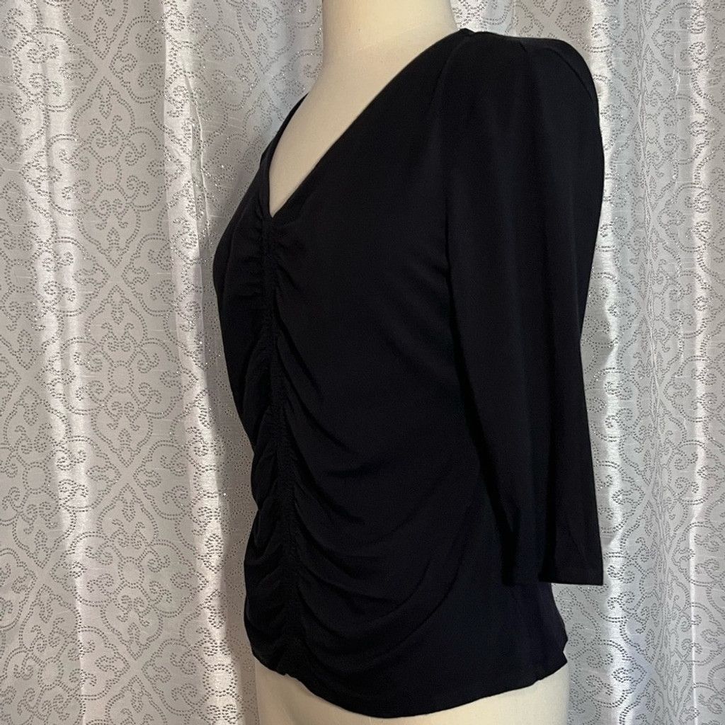 Alfani Alfani Black three-quarter sleeve top T2 Size L / US 10 / IT 46 - 2 Thumbnail