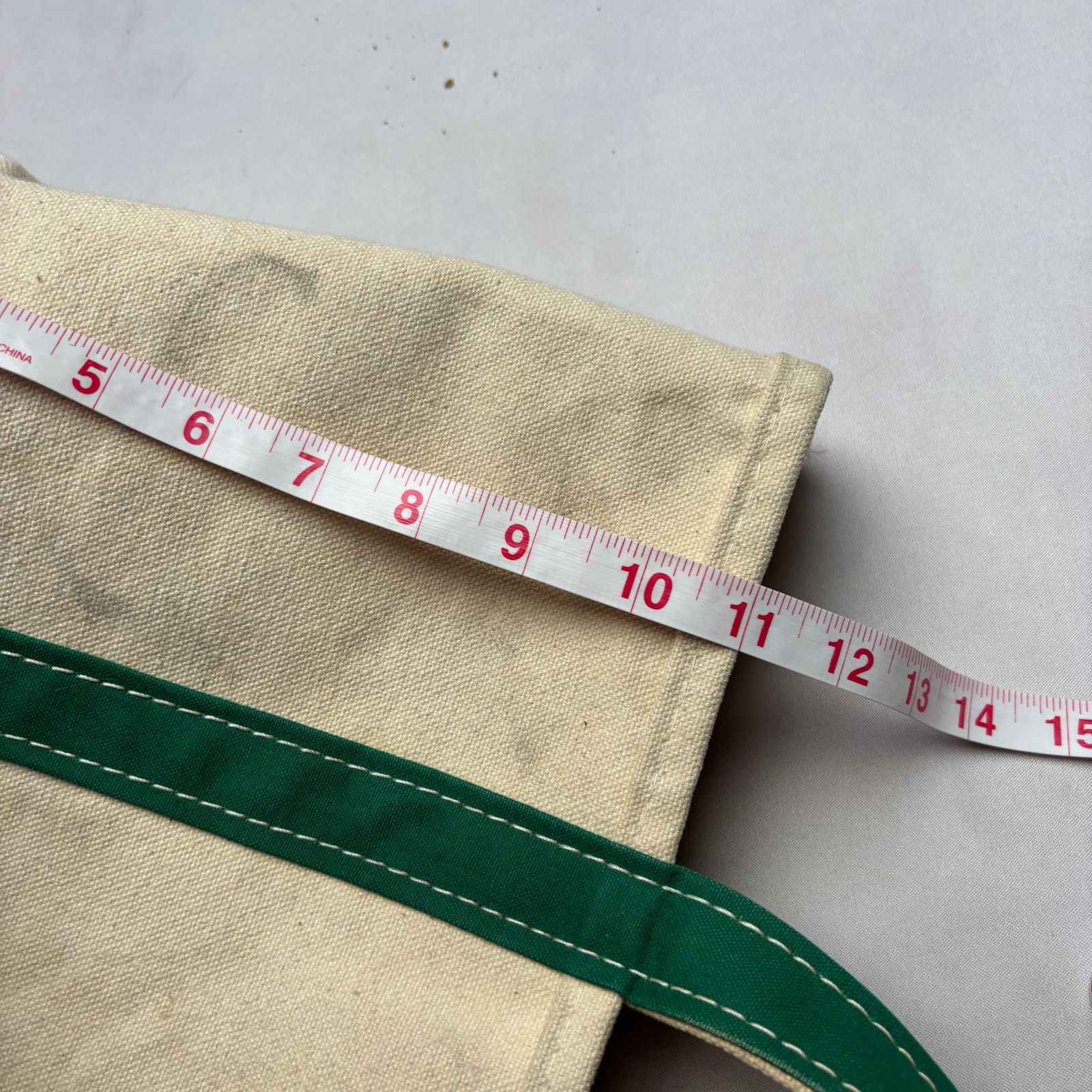 L.L. Bean Vintage 80s L.L. Bean Tote Bag Canvas Small 15.5x11 Green Size ONE SIZE - 7 Thumbnail