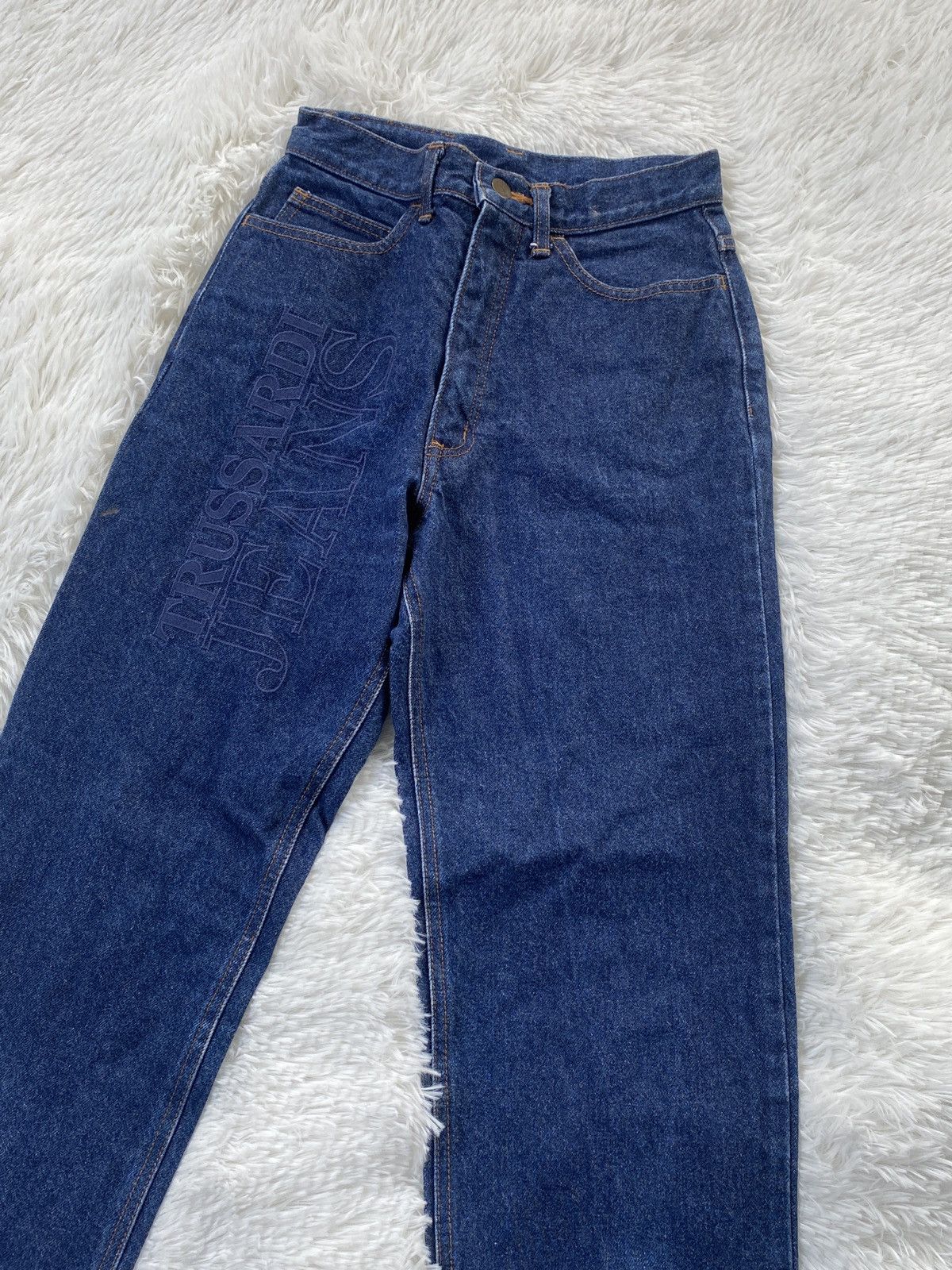 Trussardi 🔥VINTAGE Trussardi Jeans Indigo Blue Denim Jeans Size 26" / US 2 / IT 38 - 3 Thumbnail