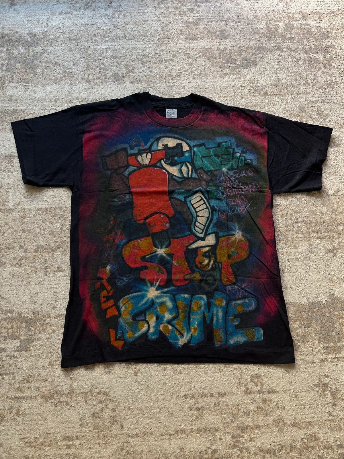 Vintage Aerosol Dynamics Scribbles Graffiti Vintage 90s Stop Crime Size US XL / EU 56 / 4 - 1 Thumbnail