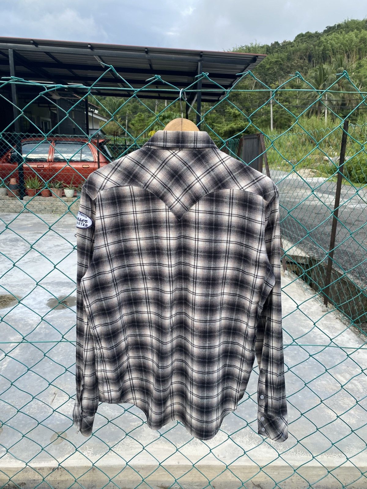 Japanese Brand Intercouse shadow plaid western shirts gothic style Size US M / EU 48-50 / 2 - 2 Thumbnail