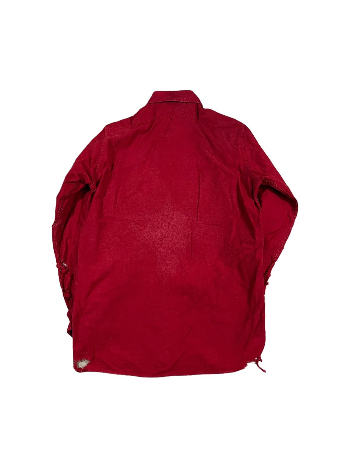 L.L. Bean Vintage 70s LL Bean Script Chamois Cloth Shirt Red Size US M / EU 48-50 / 2 - 2 Thumbnail