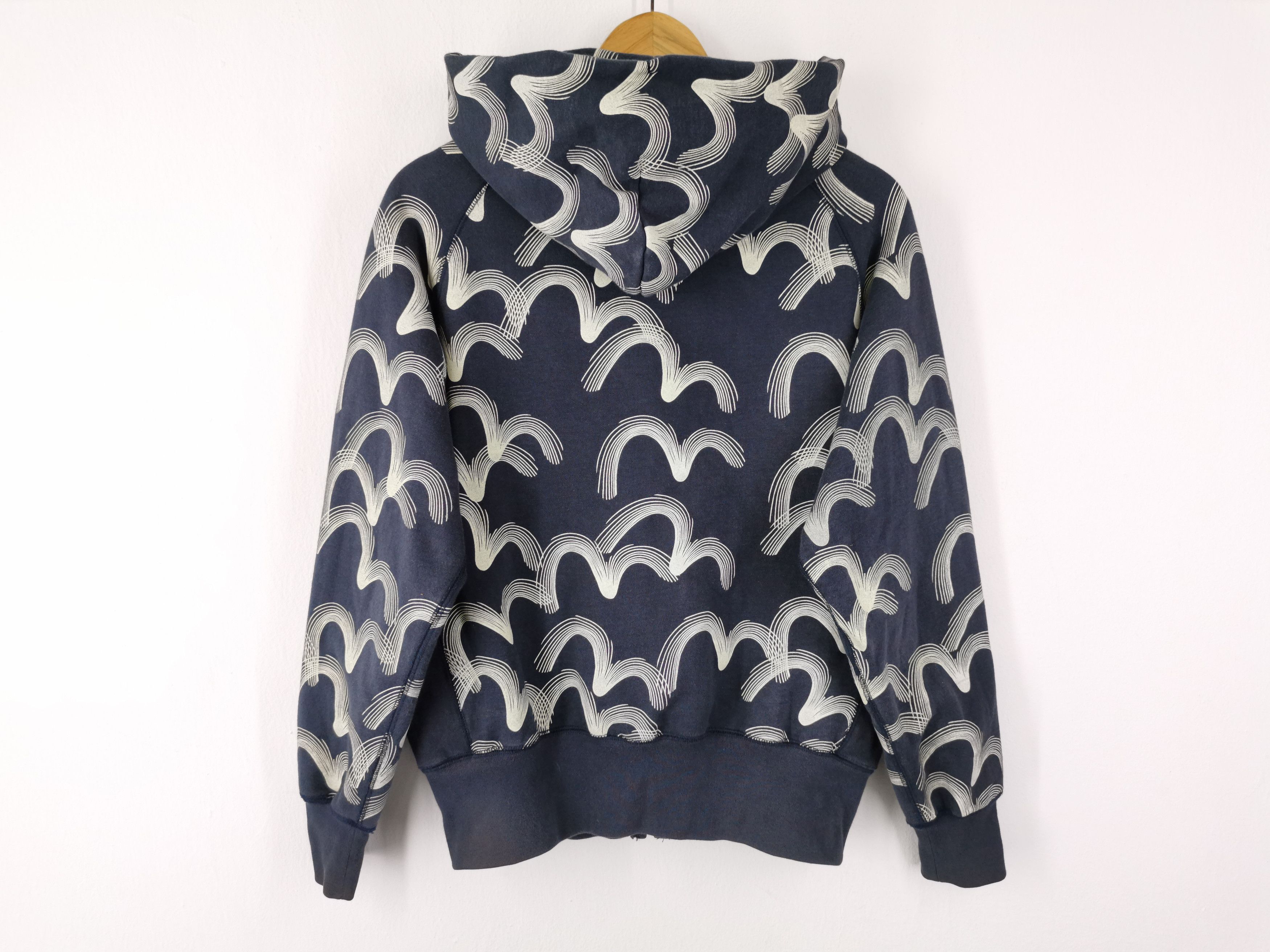 Evisu Vintage Evisu Full Print Zipper Hoodie Size M/L Size US M / EU 48-50 / 2 - 2 Thumbnail