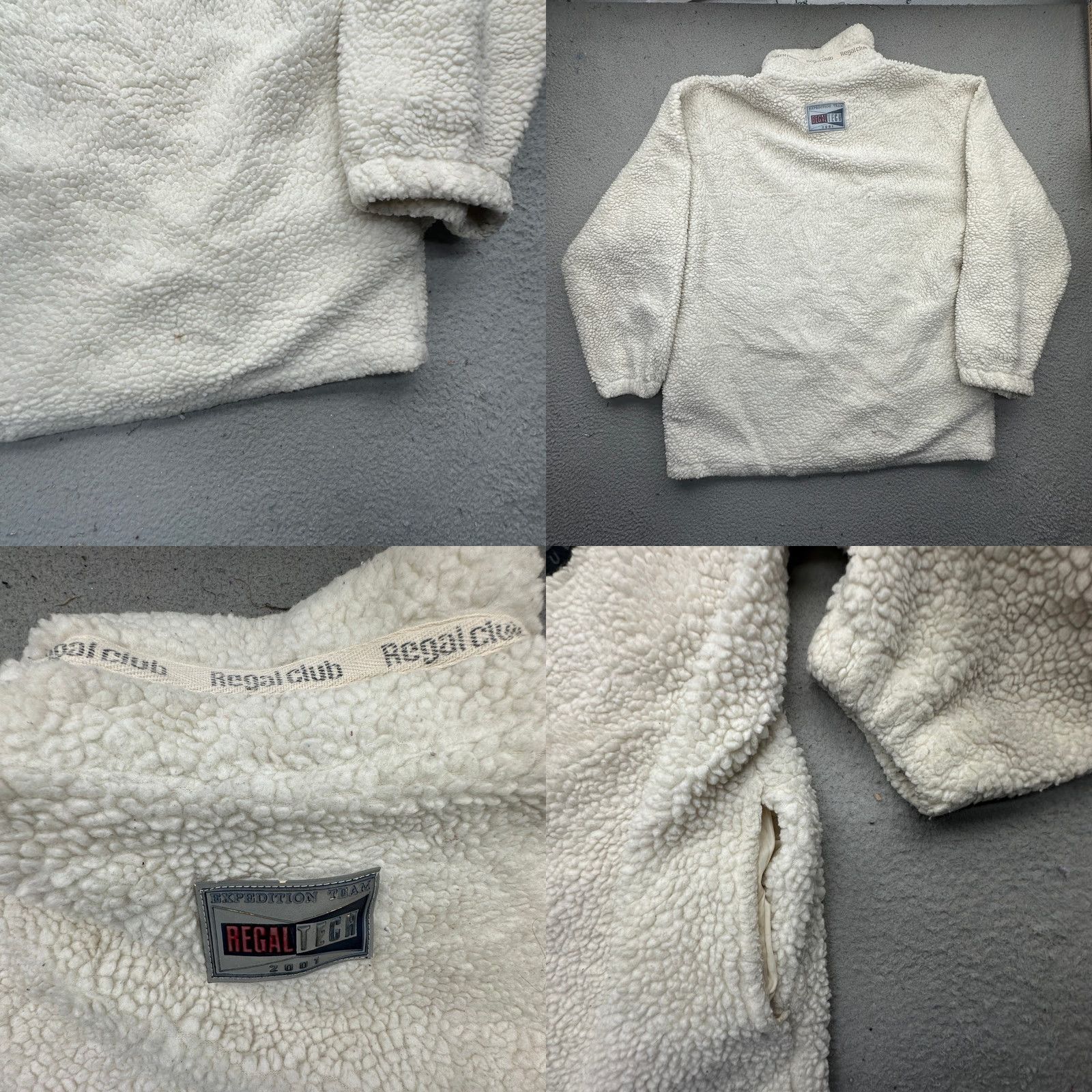 Vintage VINTAGE Regal Tech Sherpa Fleece 1/4 Zip Pullover Sweater Mens XXL White 1990s Casual Sweatshirt Size US XXL / EU 58 / 5 - 8 Thumbnail