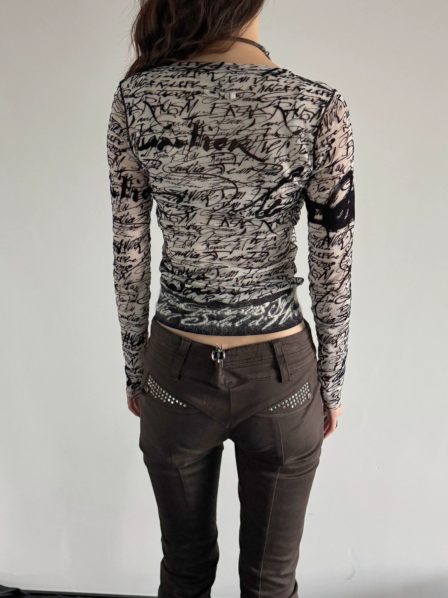 Jean Paul Gaultier JP Gaultier 3D Embroidered Double Tulle Top Vintage S Size S / US 4 / IT 40 - 5 Thumbnail