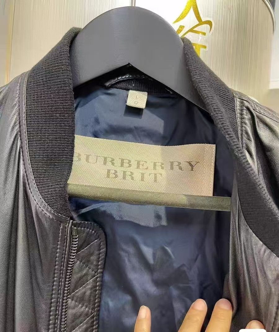 Burberry Burberry Black Leather Bomber Jacket for Men Size US L / EU 52-54 / 3 - 3 Thumbnail