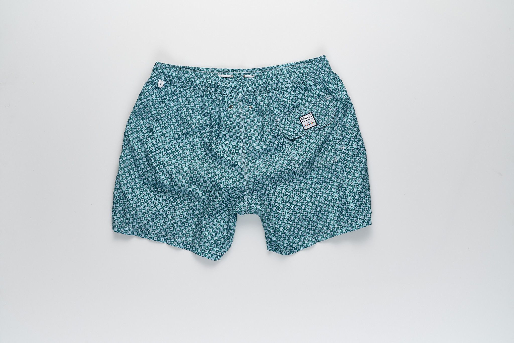 Fedeli Fedeli Blue printed Swim shorts XL Size US 34 / EU 50 - 4 Thumbnail