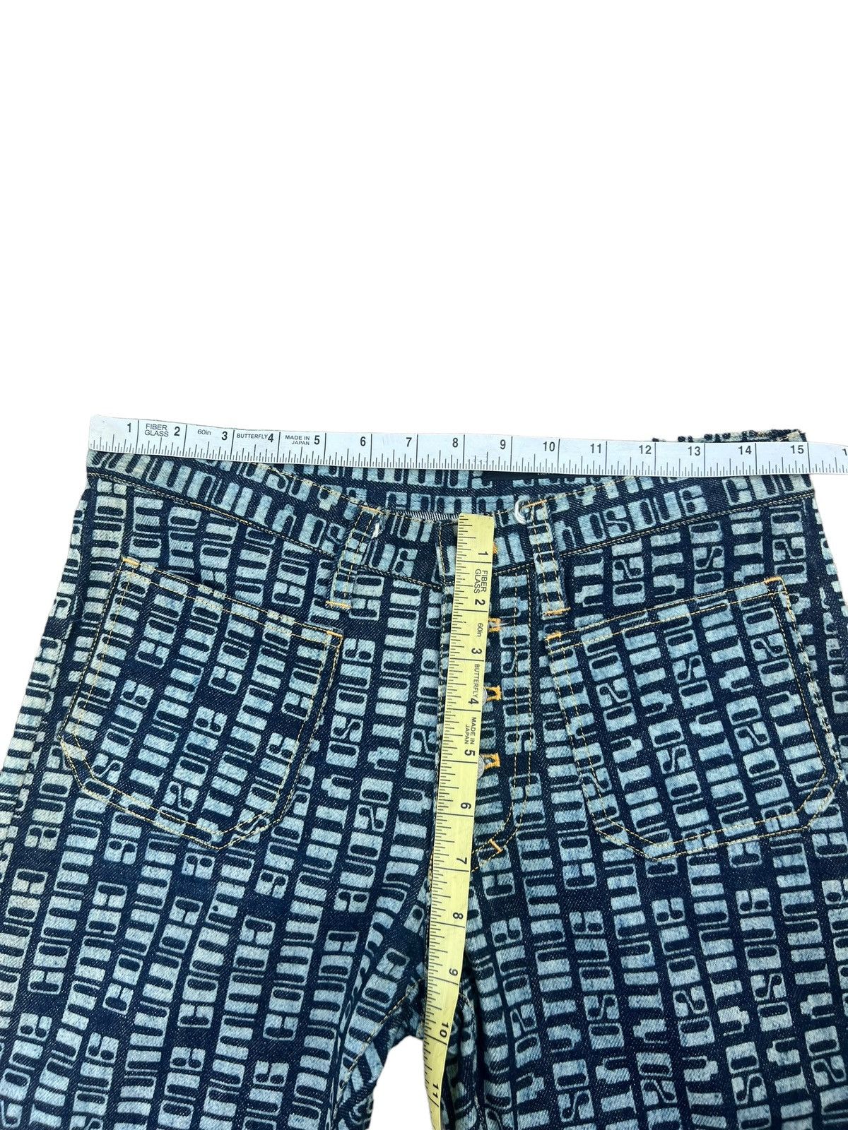 Vintage Vintage Ozone Community Japan All Printed Denim Flare Pant Size US 29 - 3 Thumbnail