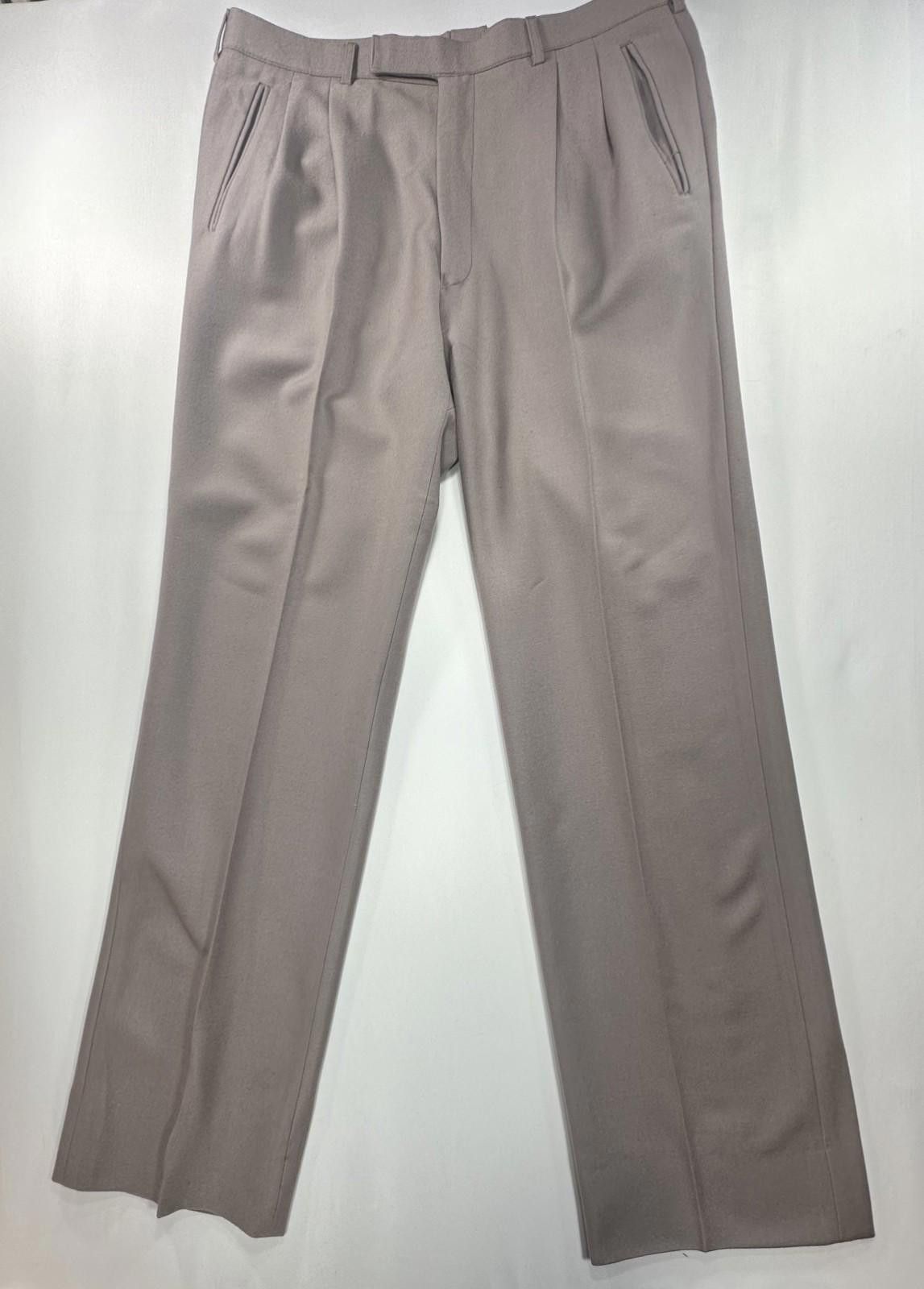 Oscar Jacobson Oscar Jacobson Comfort Stretch Wool Pants Brown Mens 34/30 Size US 34 / EU 50 - 1 Thumbnail