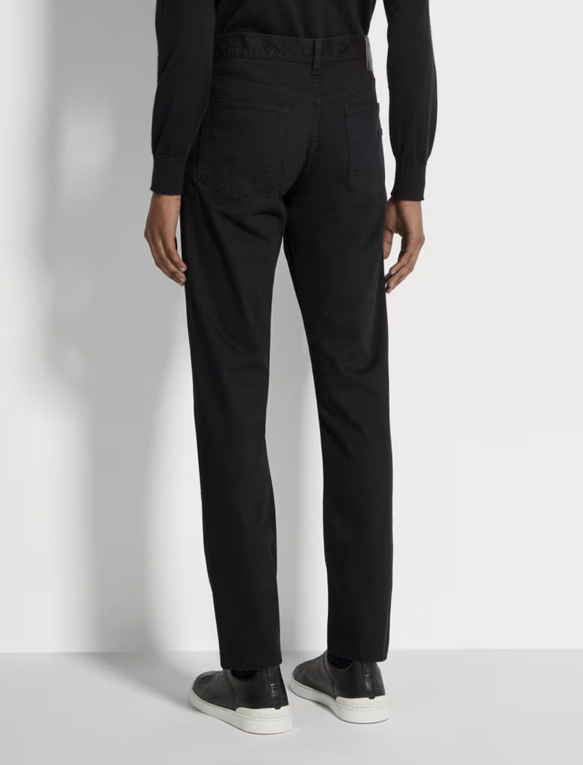Other × Z Zegna BLACK STRETCH COTTON ROCCIA JEANS Size US 33 - 2 Thumbnail