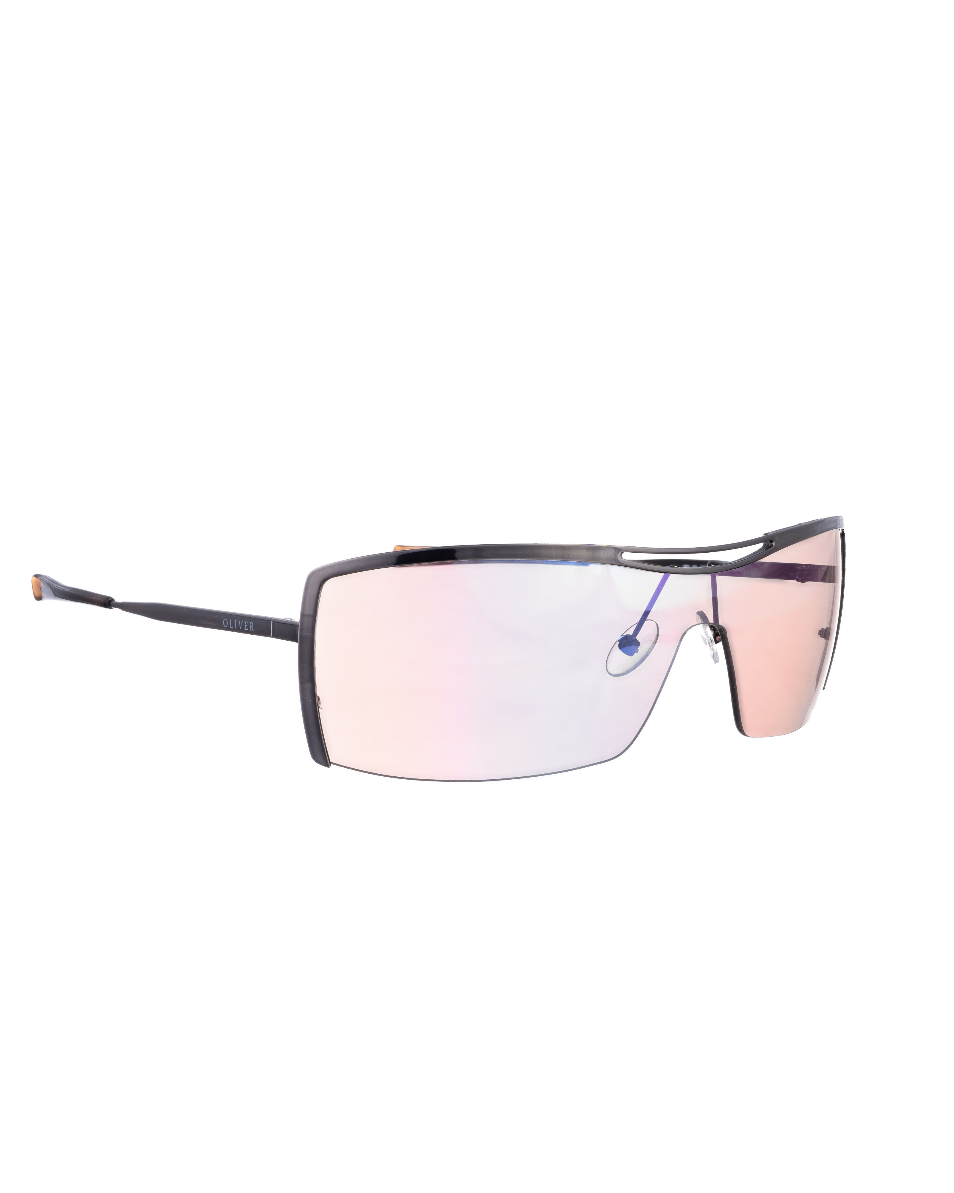Valentino × Vintage Oliver by Valentino '00s Brown and Grey Big Sunglasses Size ONE SIZE - 3 Thumbnail