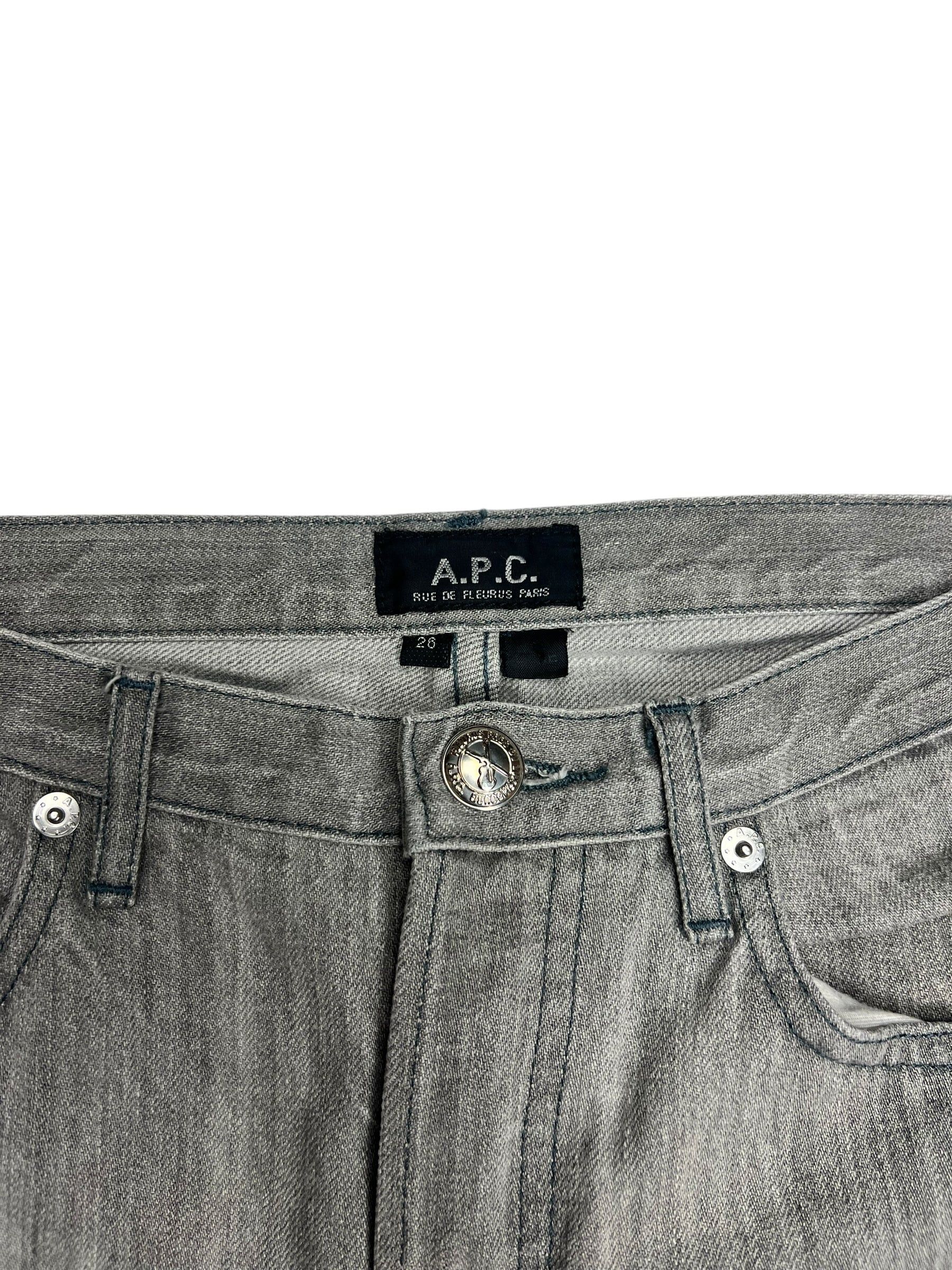 A.P.C. A.P.C Grey Washed Slim Jeans - 28" Size US 28 / EU 44 - 4 Thumbnail