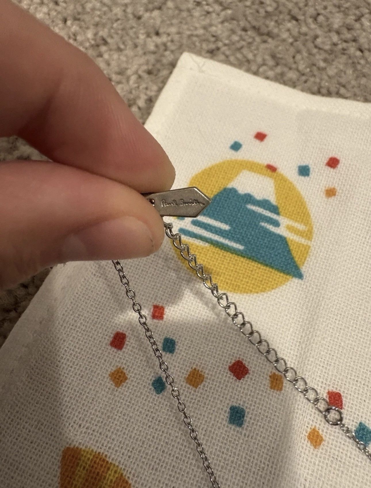 Paul Smith Paul Smith Stainless Steel Silver Color Double Ring Necklace Size ONE SIZE - 5 Thumbnail