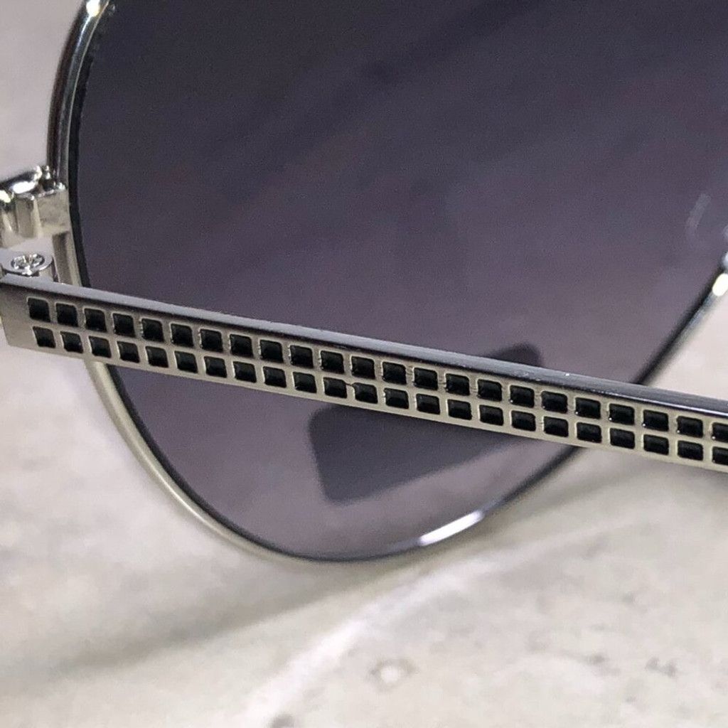 Tommy Hilfiger Tommy Hilfiger Silver & Black Texturized Aviator Sunglasses Size ONE SIZE - 4 Thumbnail