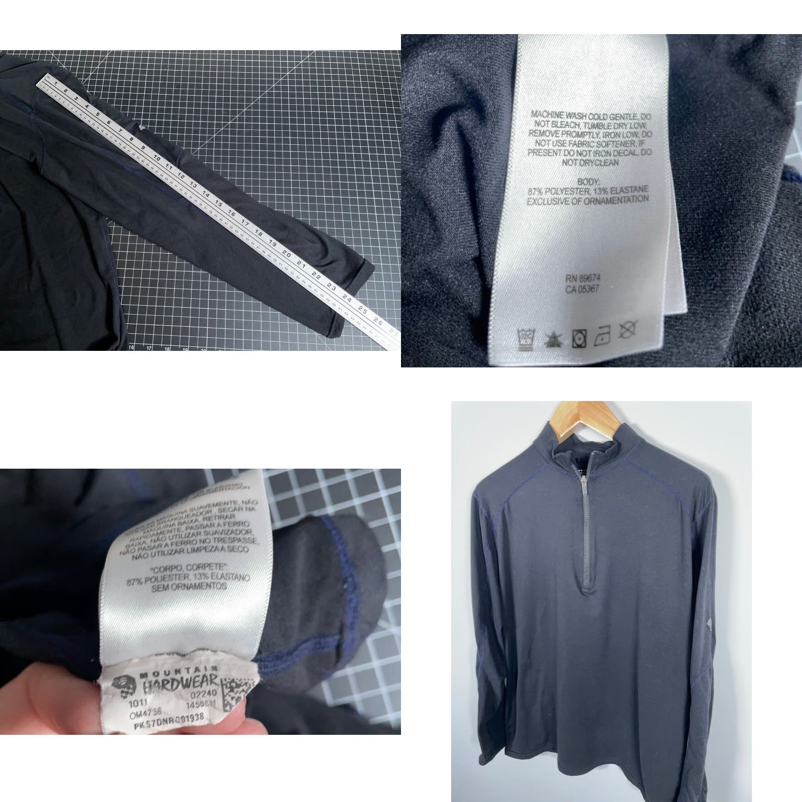 Mountain Hardwear Mountain Hardwear Shirt Men's XL Black 1/4 Zip Lightweight Hiking Outdoor Sports Pullover Casual Activewear Size US XL / EU 56 / 4 - 8 Thumbnail