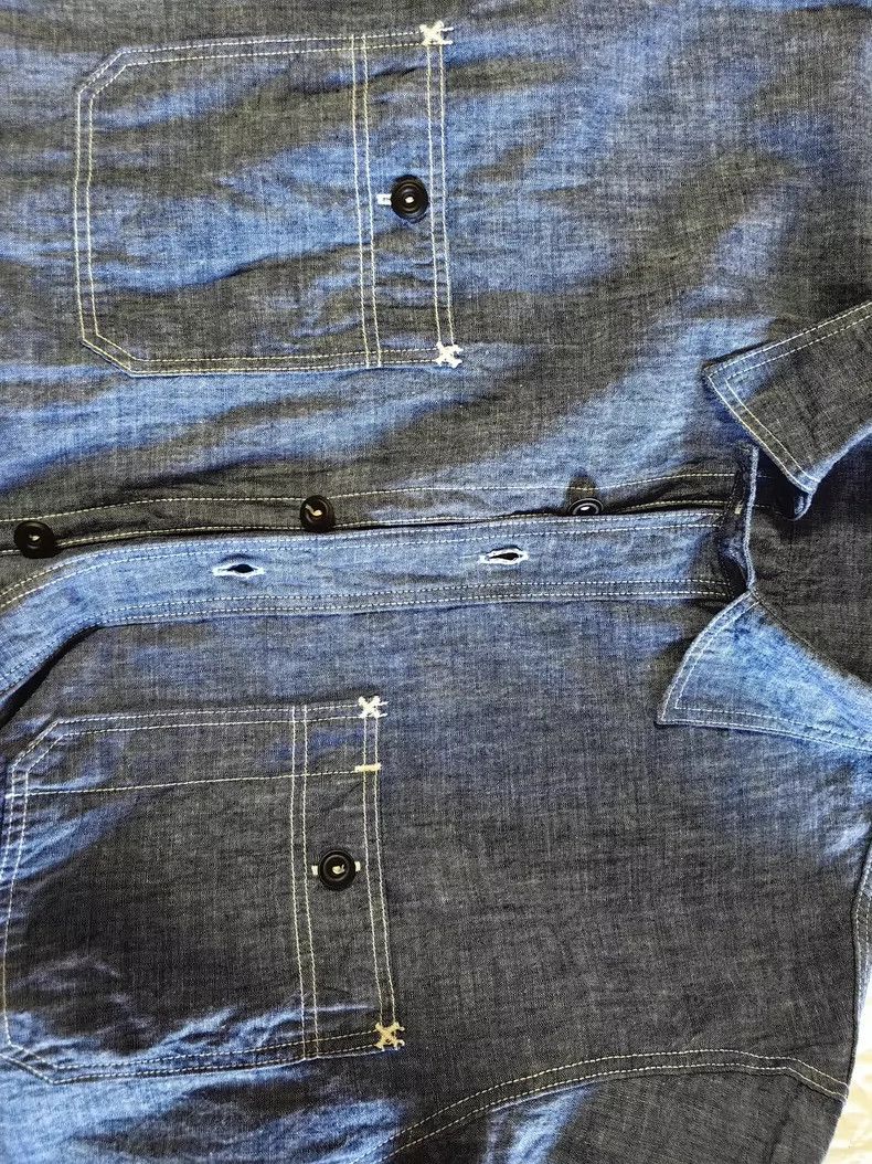 Freewheelers Freewheelers size 17.5 Youth cloth workwear shirt Size US S / EU 44-46 / 1 - 7 Thumbnail