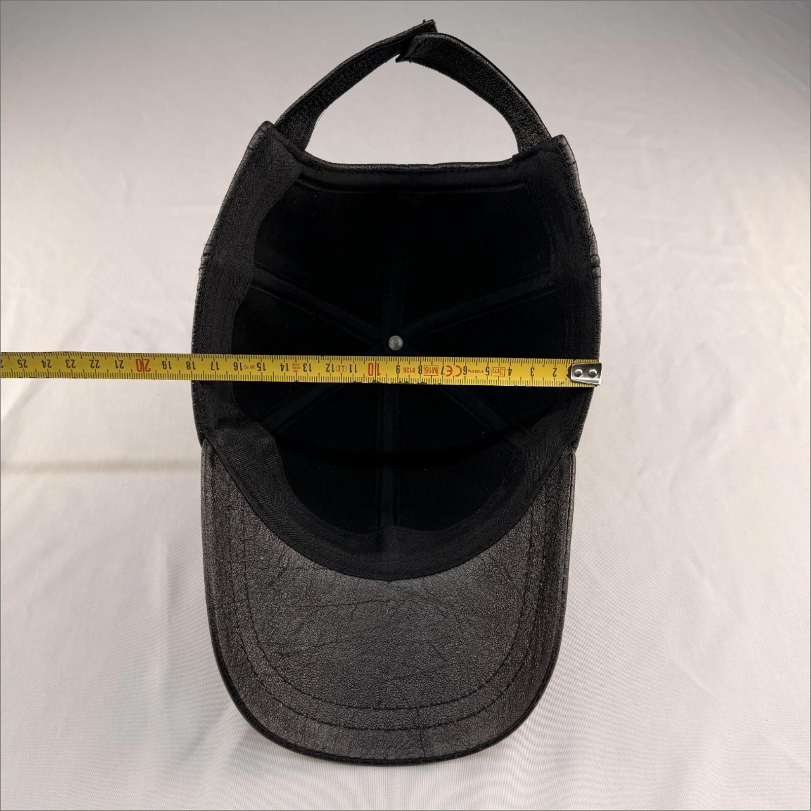 Other NEW Black Leather Baseball Cap - Premium Hat 076 Size ONE SIZE - 7 Thumbnail