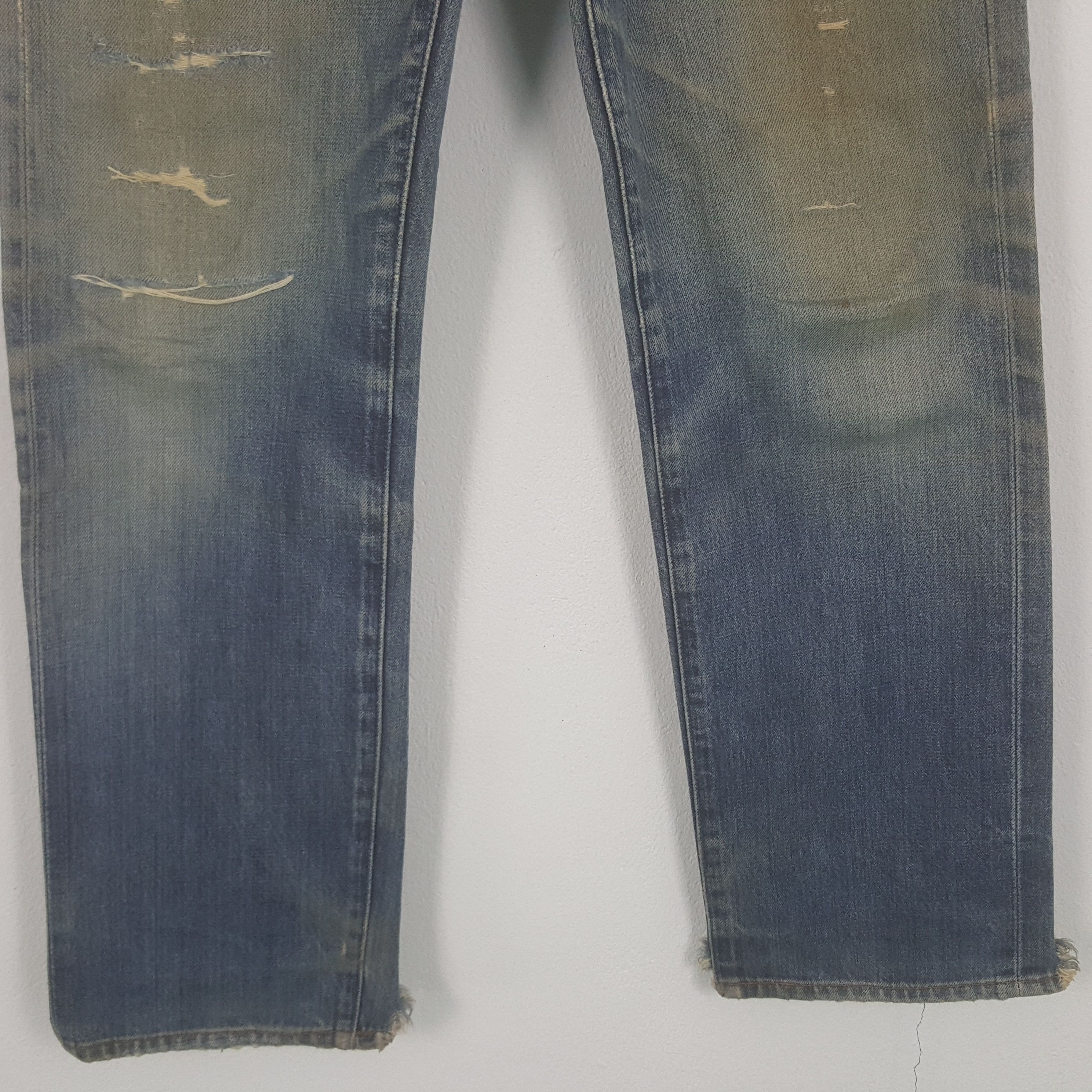 Levi's × Vintage Vintage Levi's Distressed Style Selvedge Denim Jeans Size US 31 - 3 Thumbnail