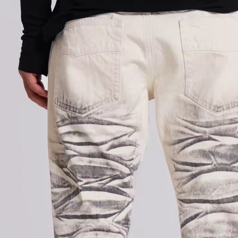 Jean Y2k Streetwear Flared Retro Hip Hop Designer Jeans Size US 37 - 3 Thumbnail